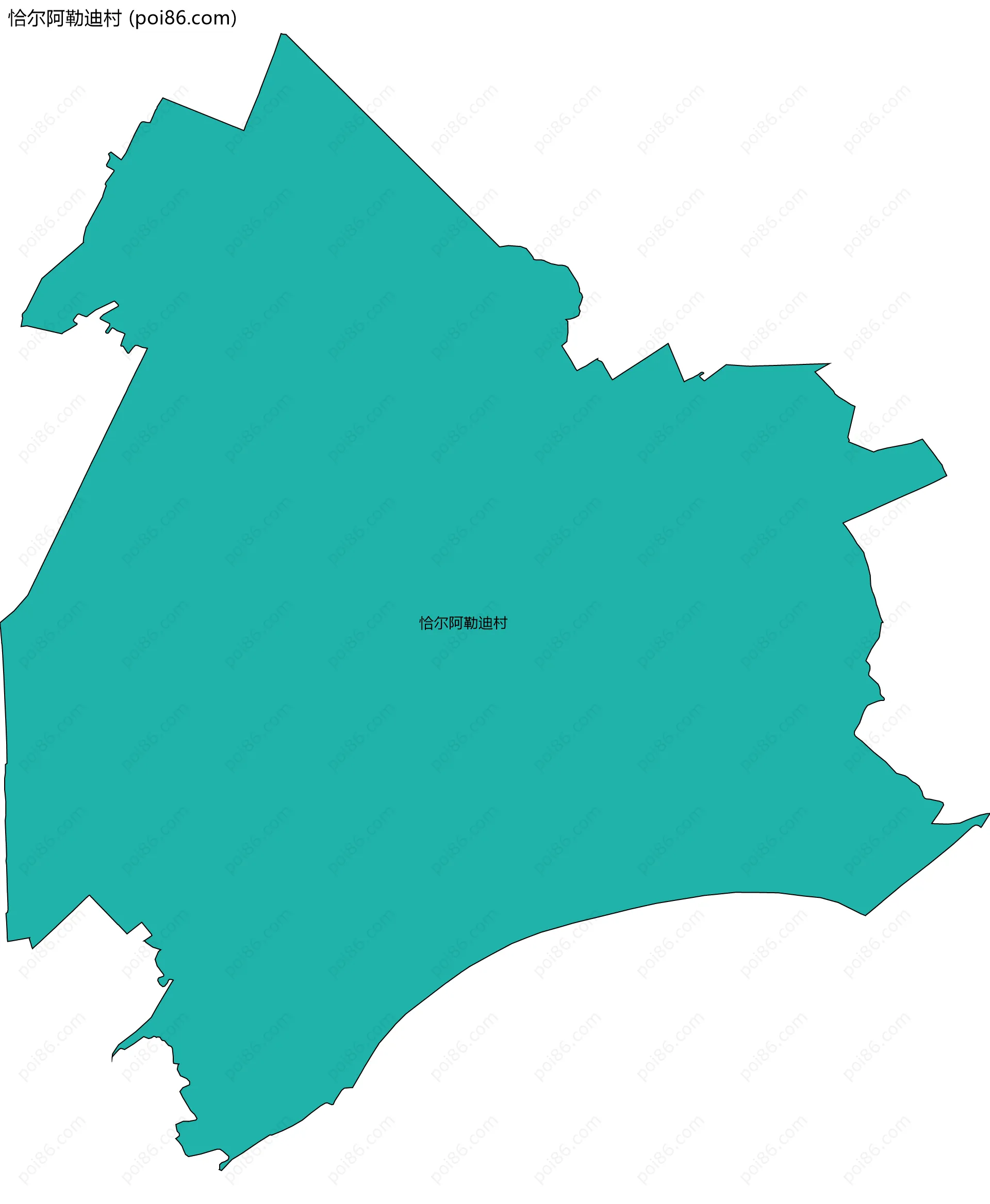 恰尔阿勒迪村边界地图