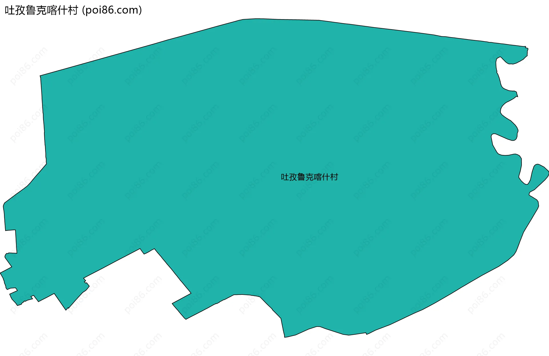 吐孜鲁克喀什村边界地图