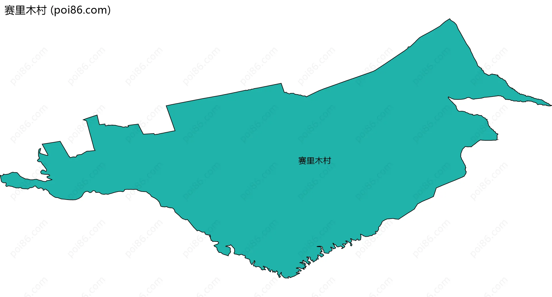 赛里木村边界地图