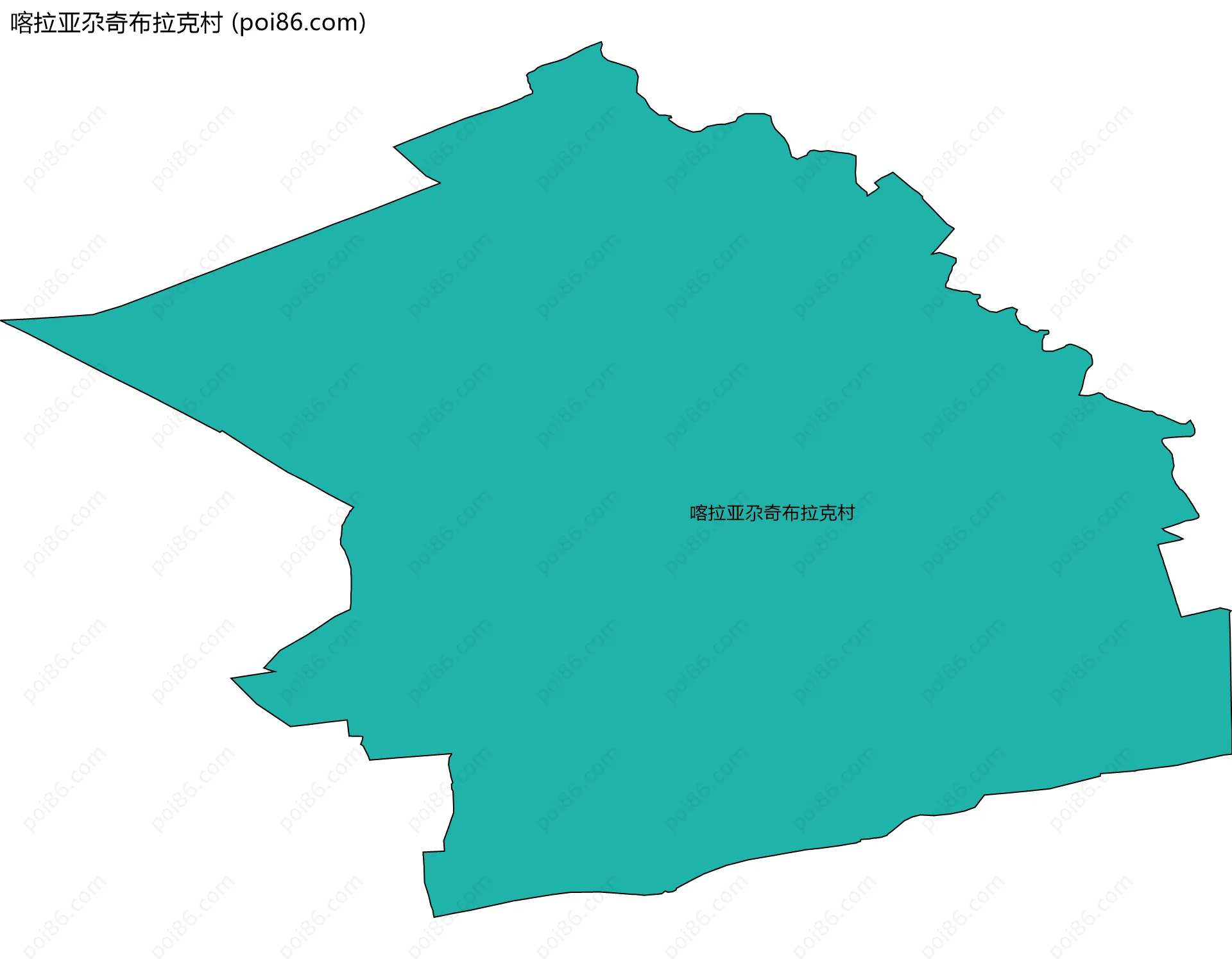 喀拉亚尕奇布拉克村边界地图