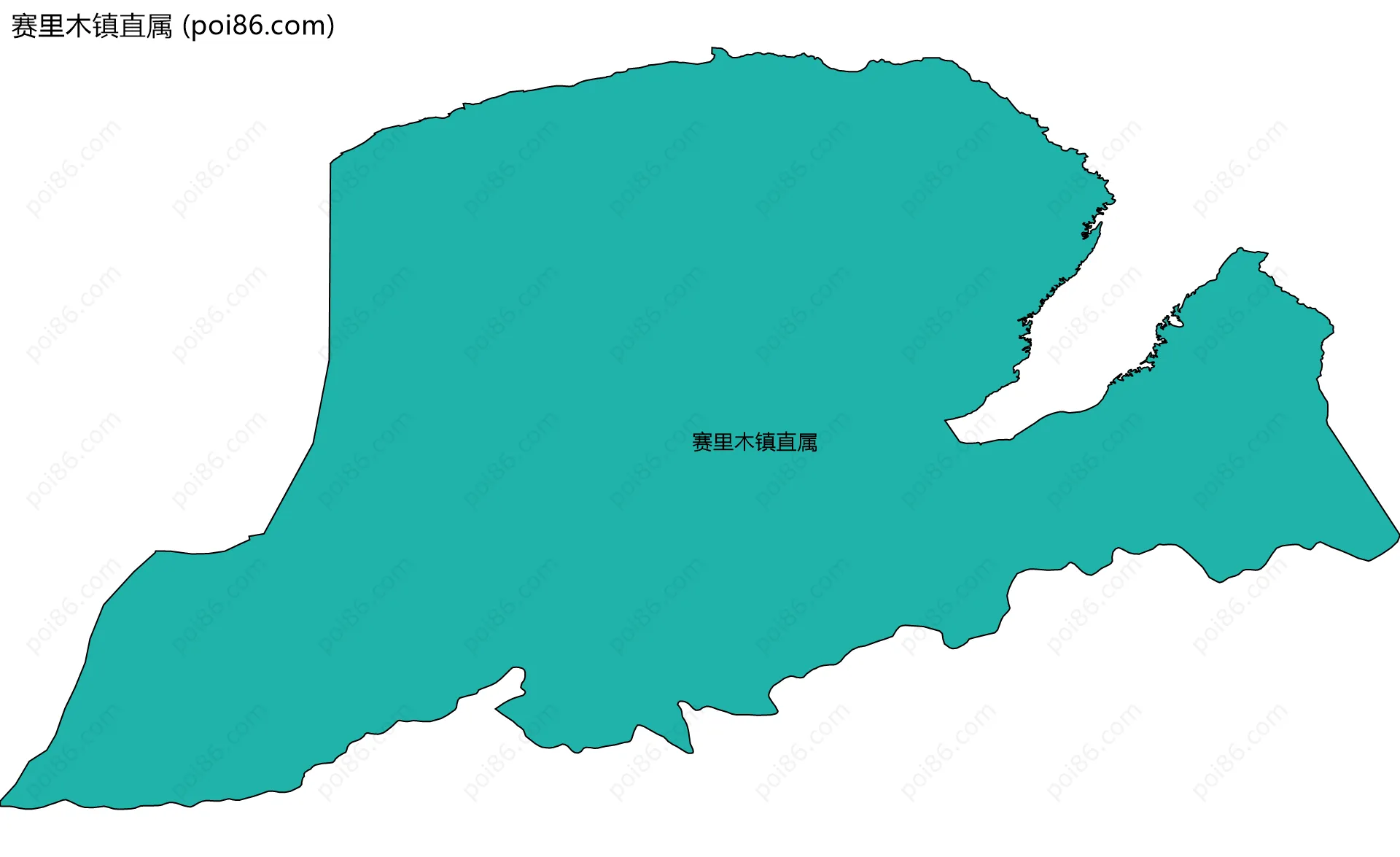 赛里木镇直属边界地图
