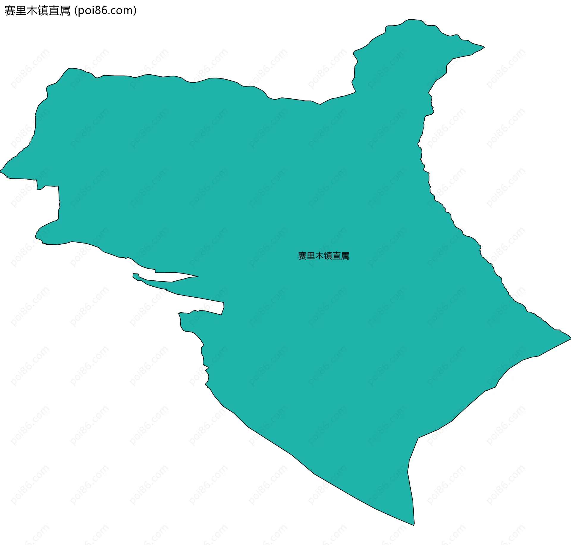赛里木镇直属边界地图