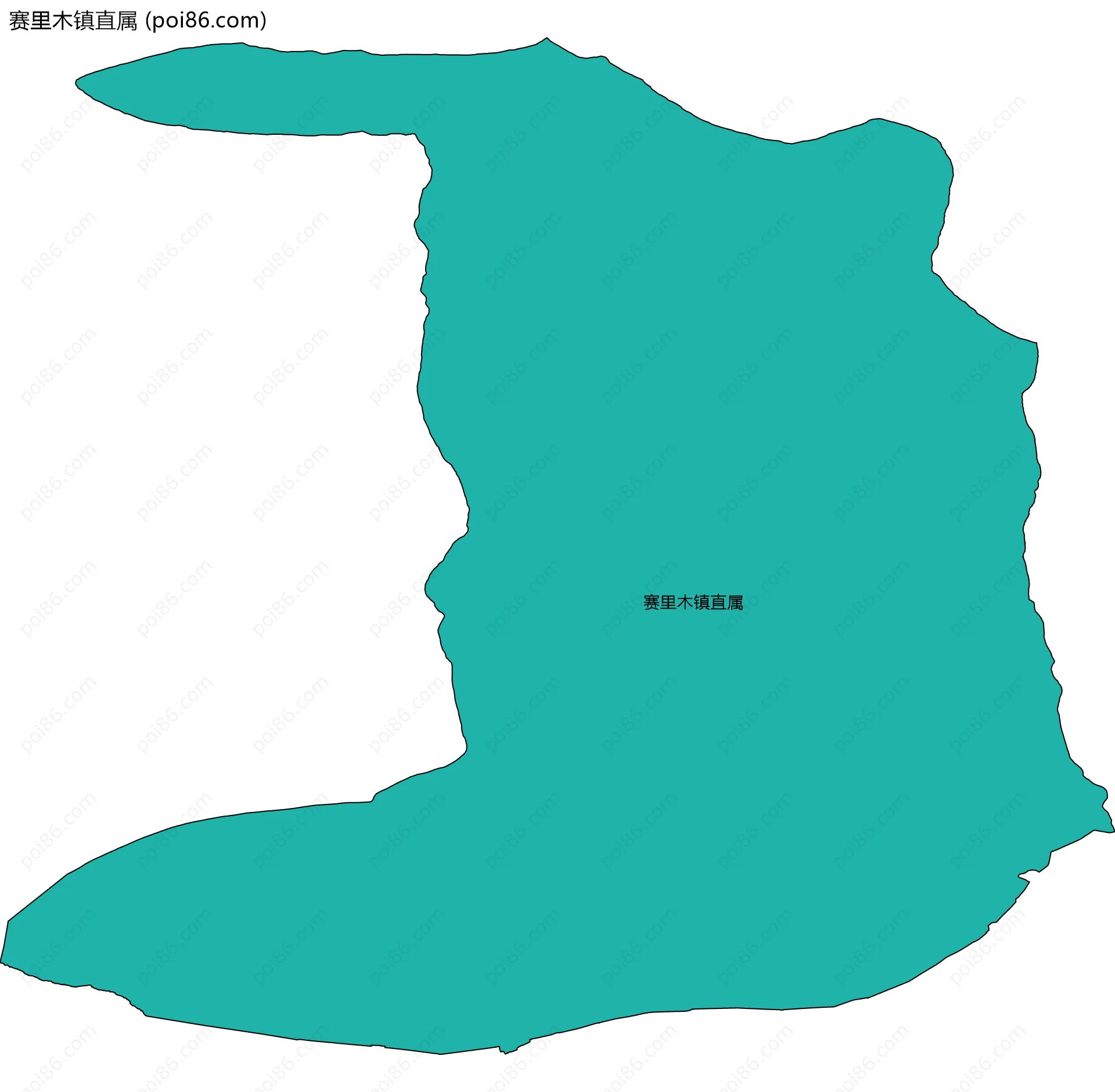 赛里木镇直属边界地图