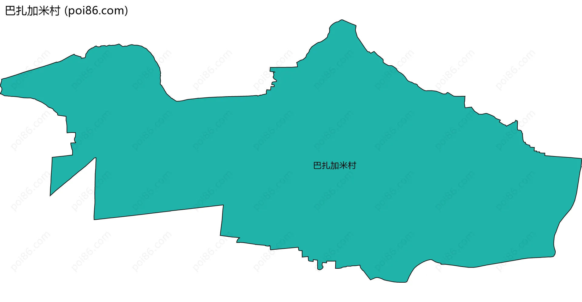 巴扎加米村边界地图