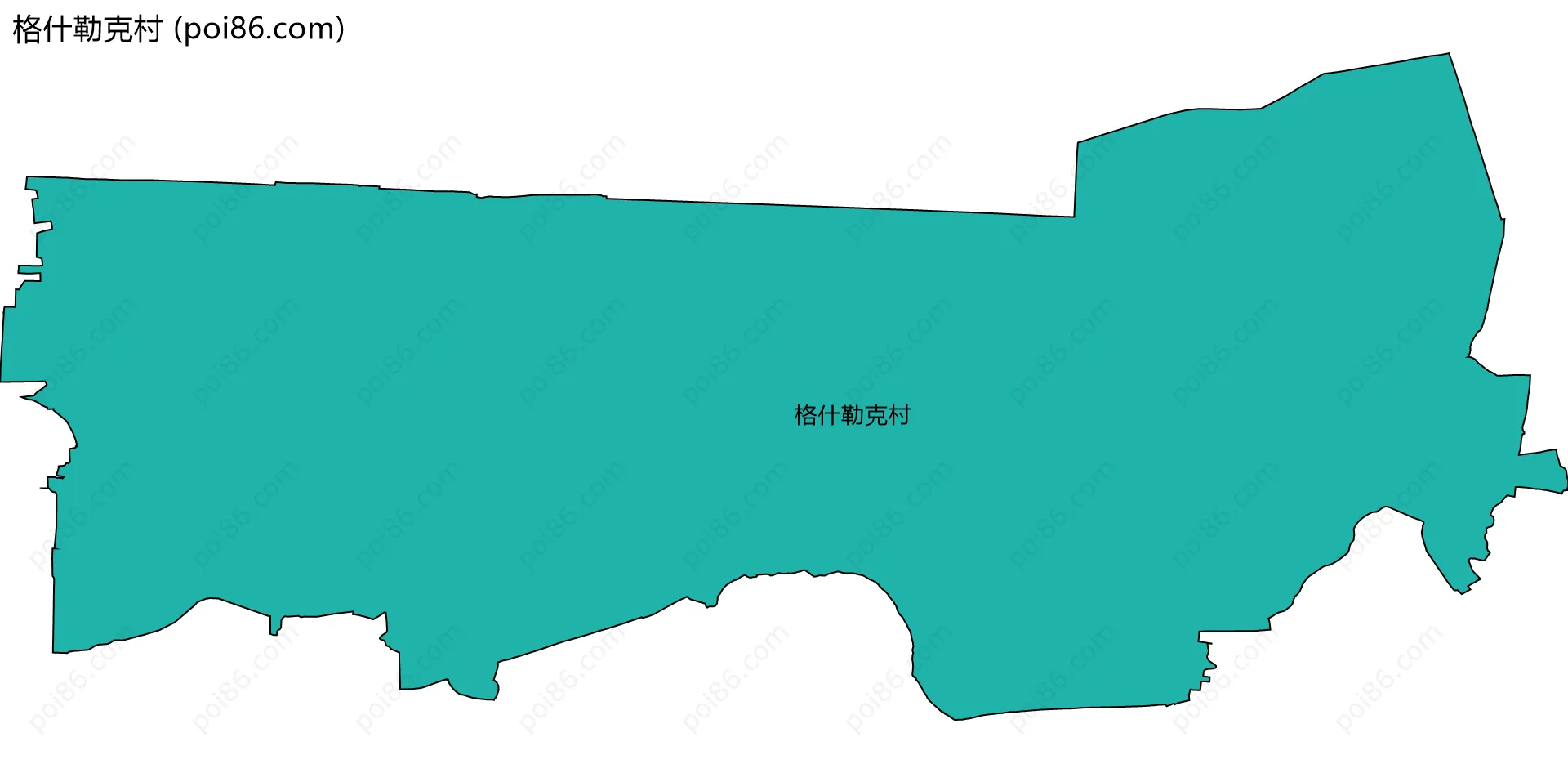 格什勒克村边界地图