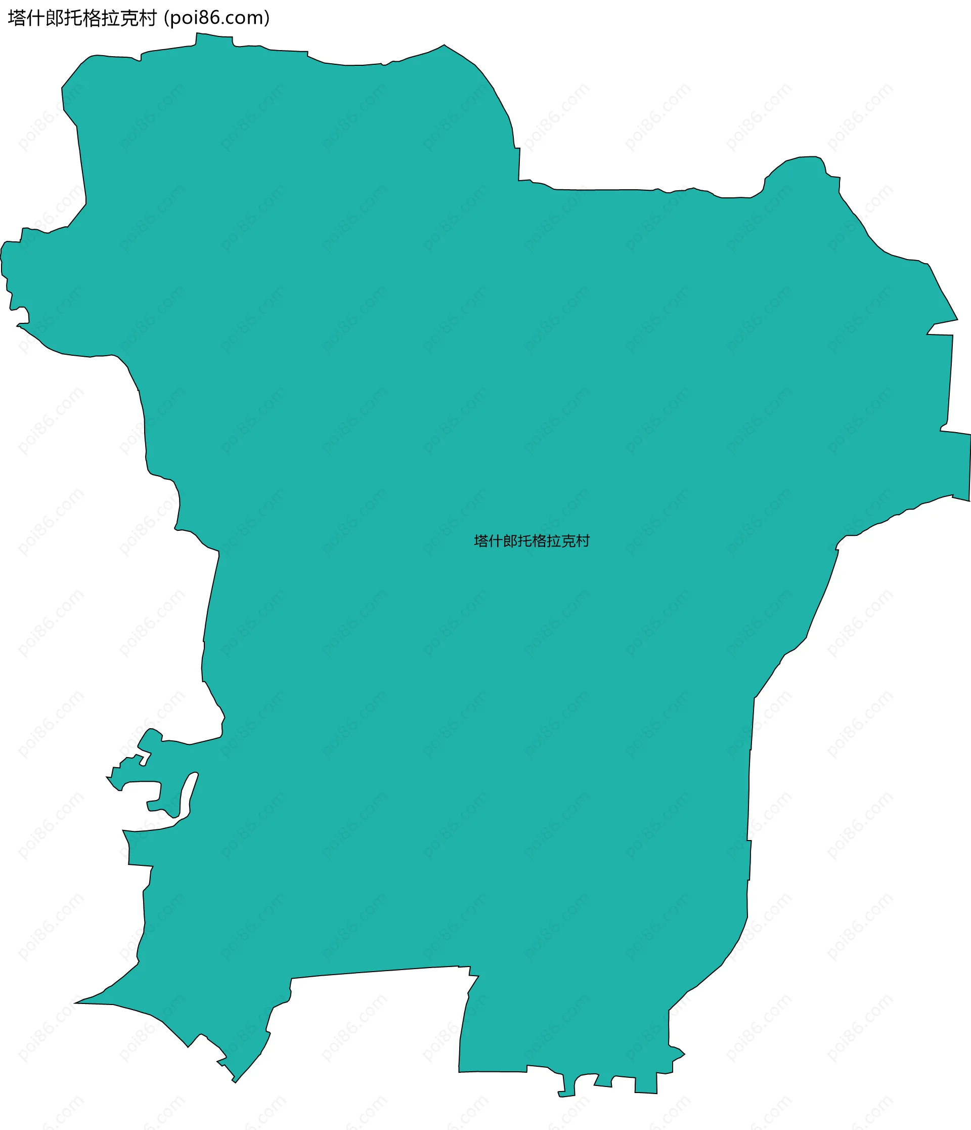 塔什郎托格拉克村边界地图