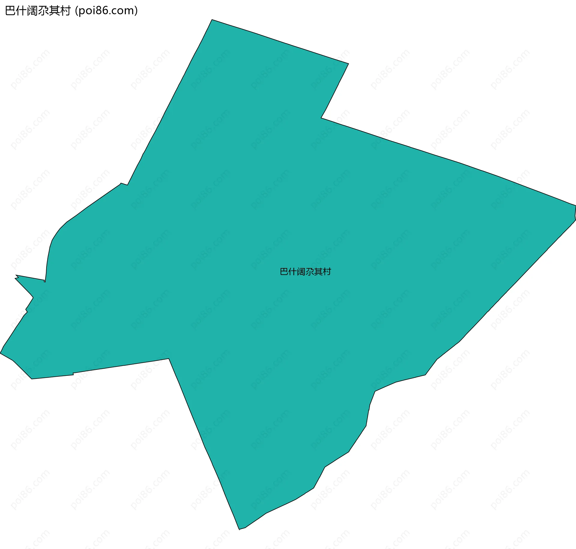 巴什阔尕其村边界地图