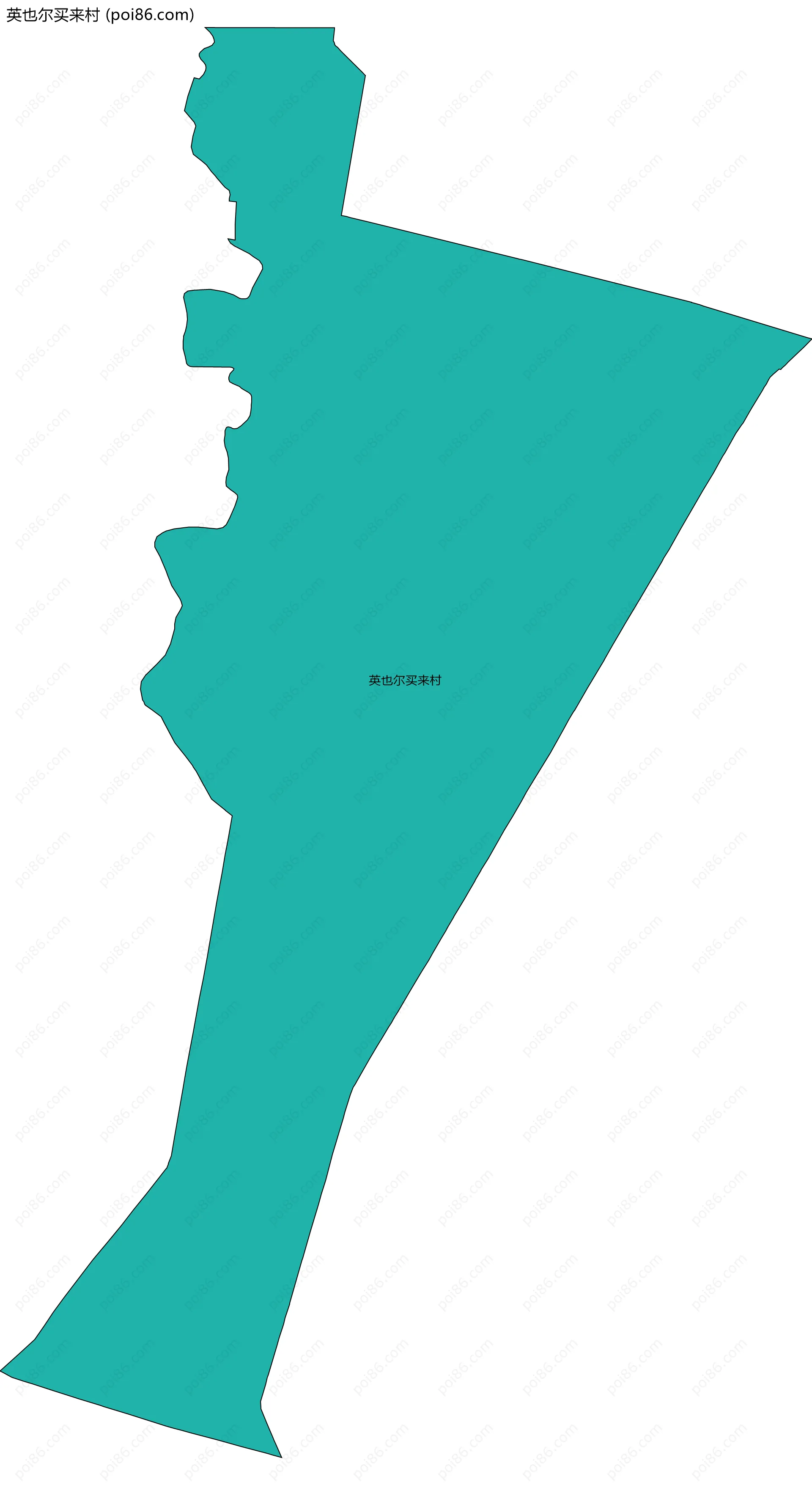 英也尔买来村边界地图