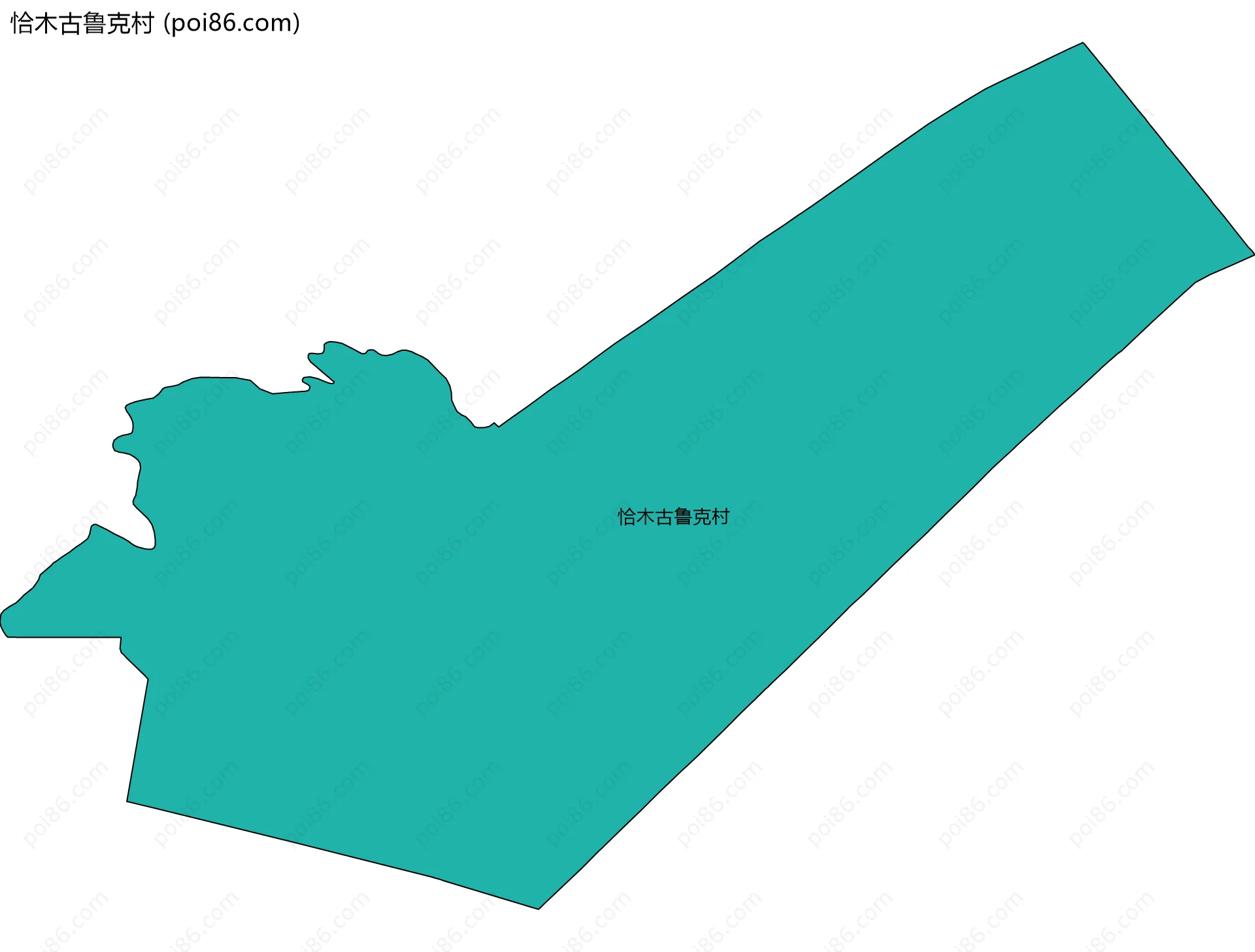 恰木古鲁克村边界地图