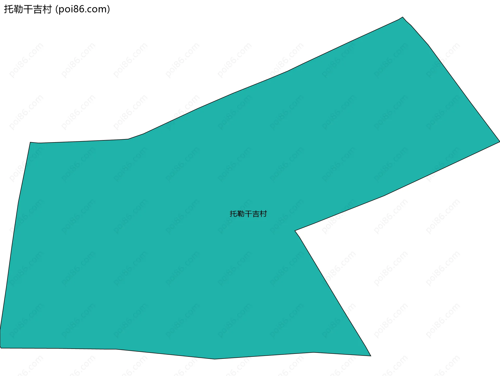 托勒干吉村边界地图