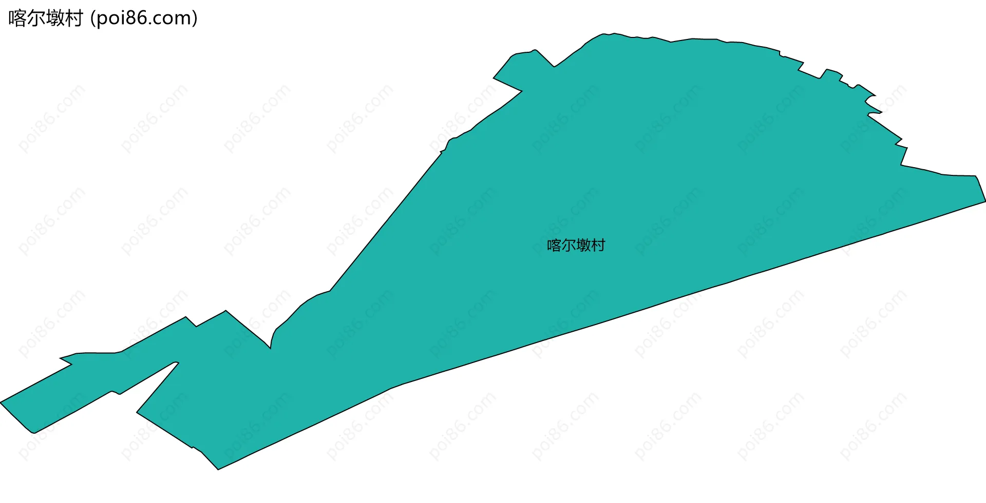 喀尔墩村边界地图