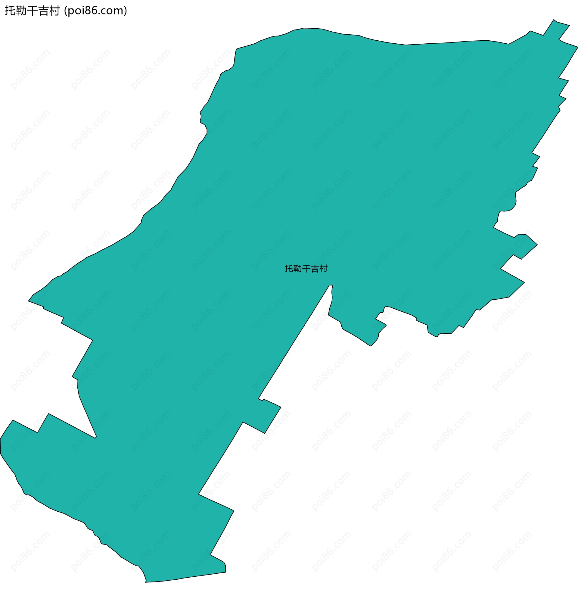 托勒干吉村边界地图