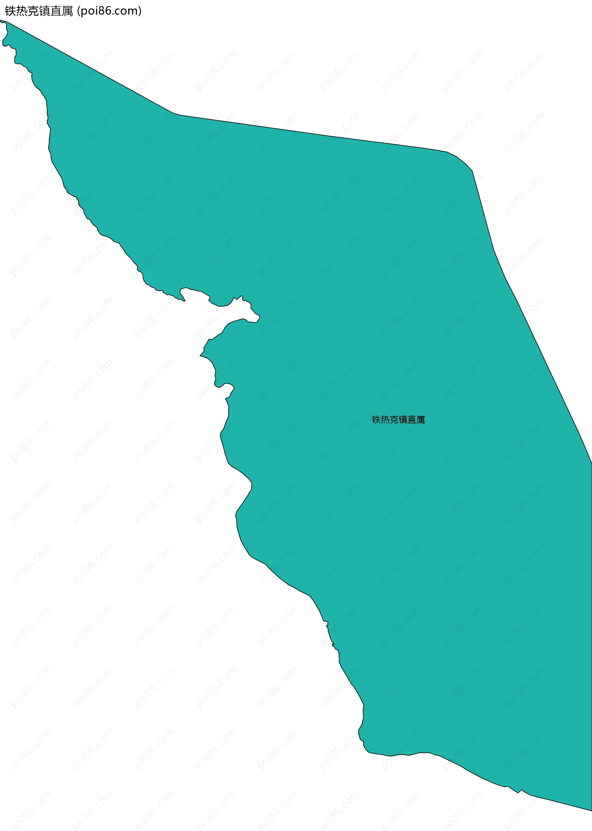 铁热克镇直属边界地图