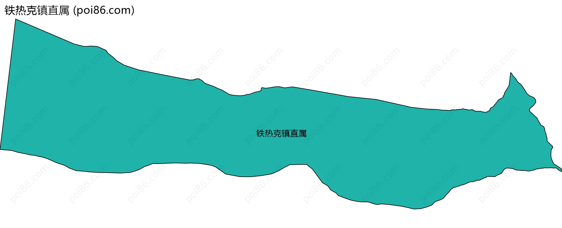 铁热克镇直属边界地图