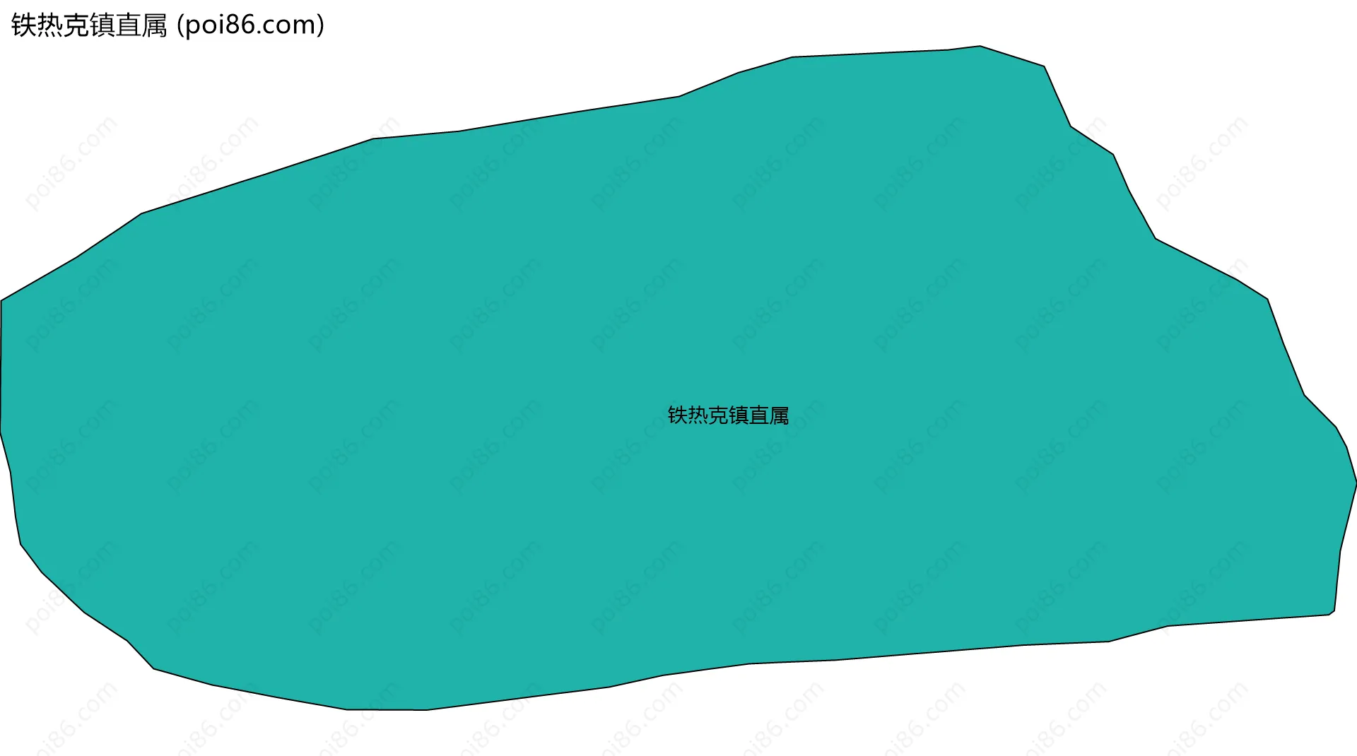 铁热克镇直属边界地图