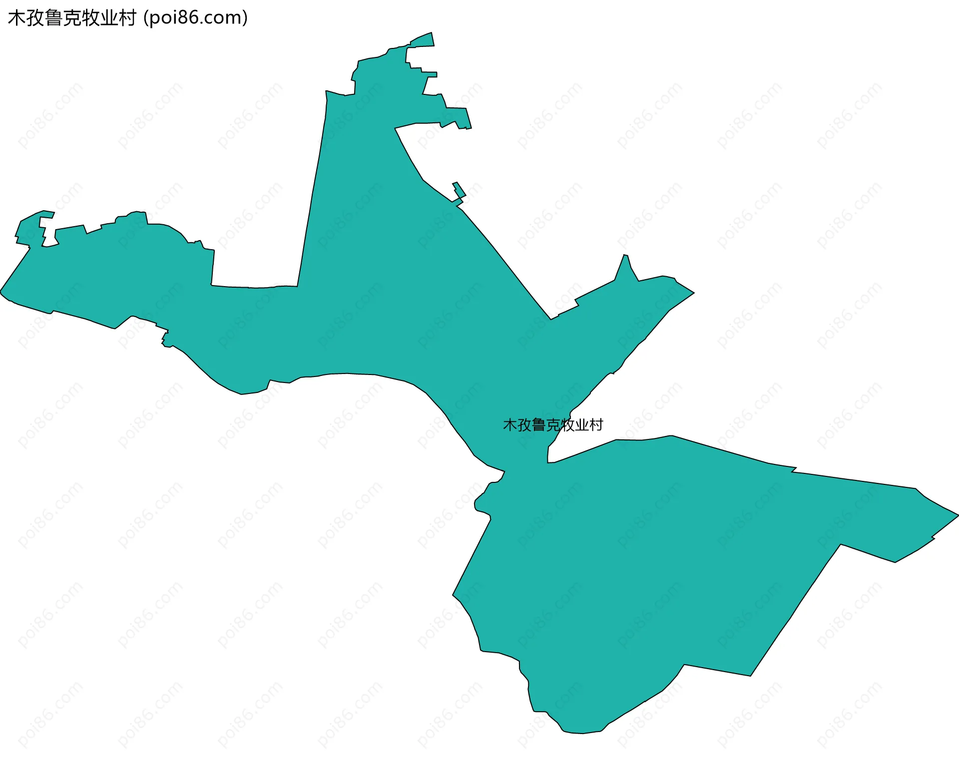 木孜鲁克牧业村边界地图