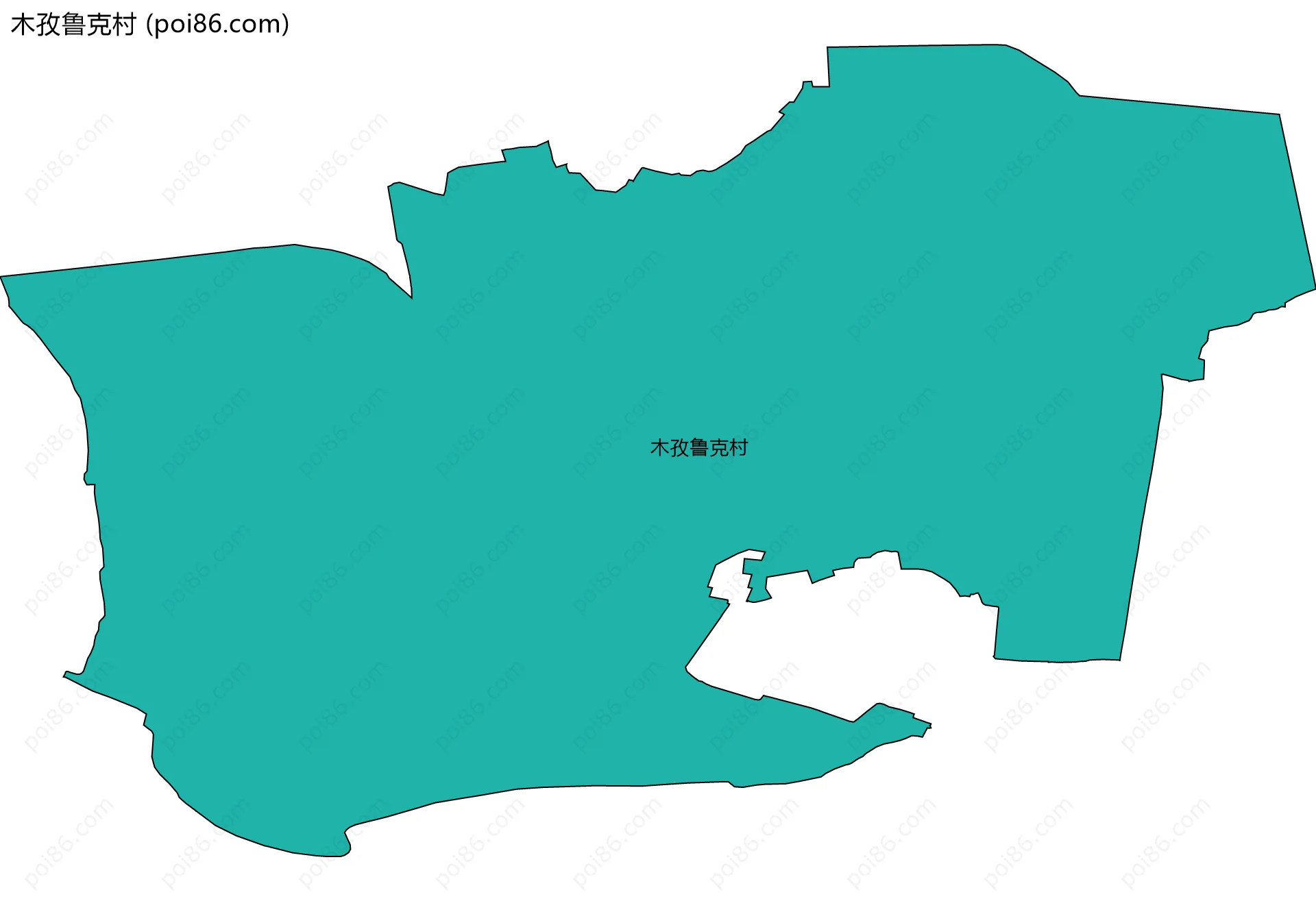木孜鲁克村边界地图