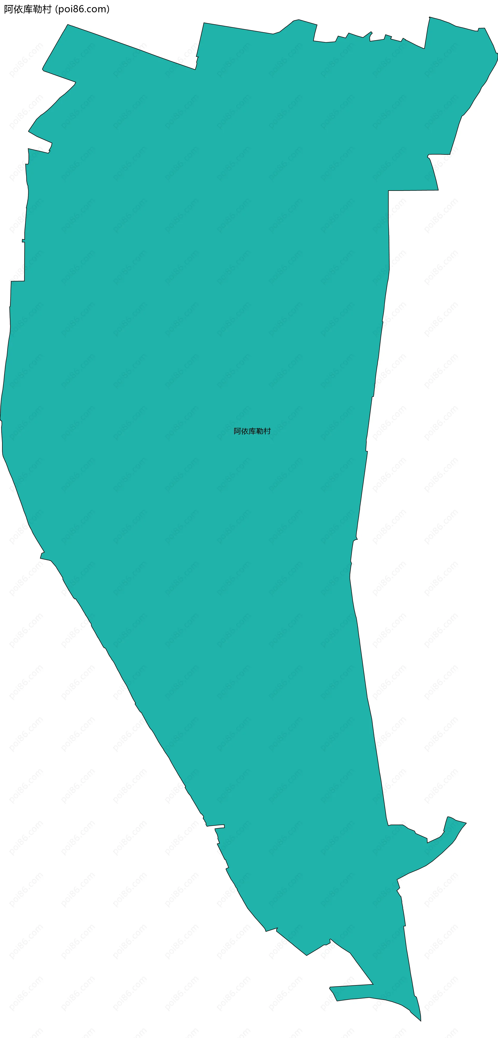 阿依库勒村边界地图