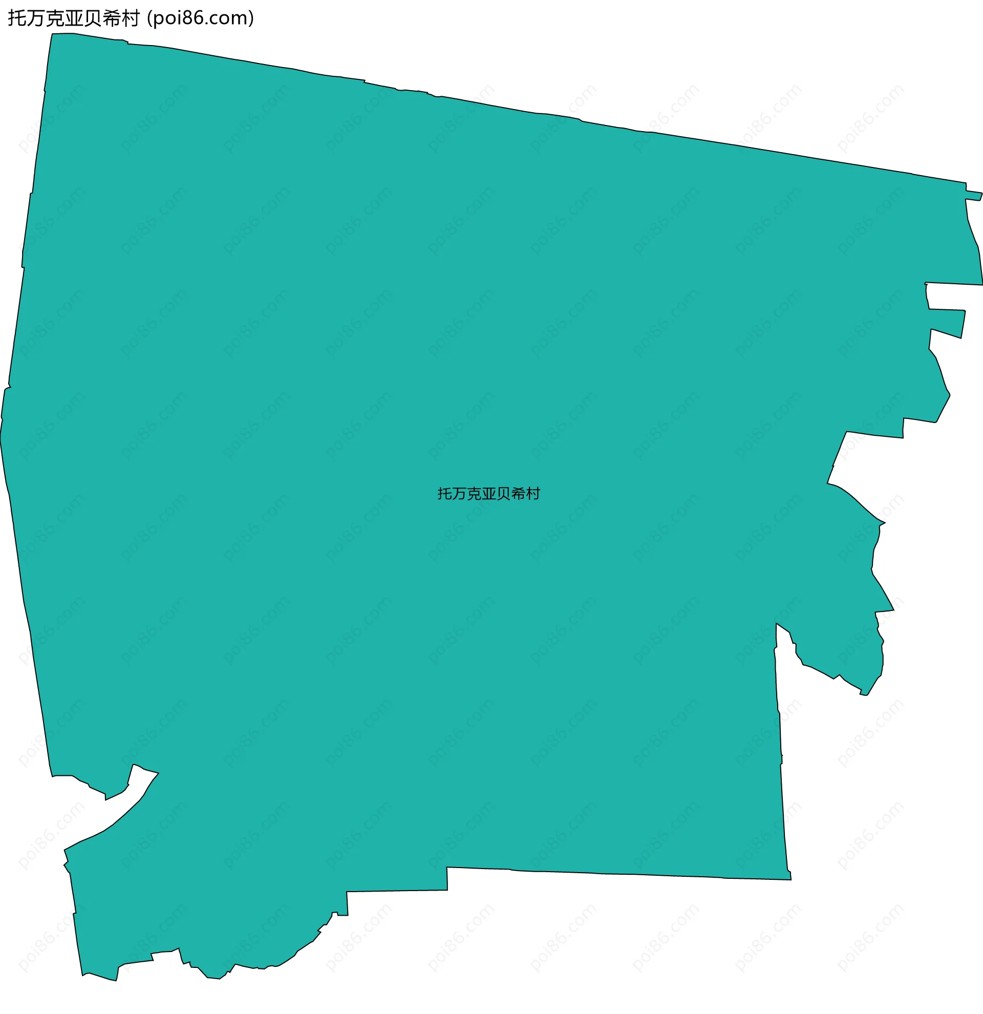 托万克亚贝希村边界地图