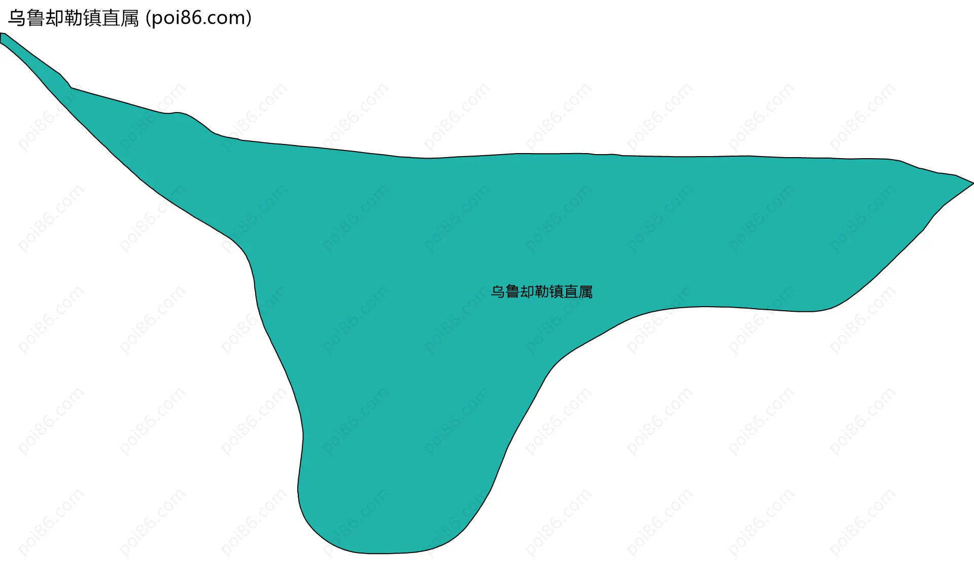 乌鲁却勒镇直属边界地图