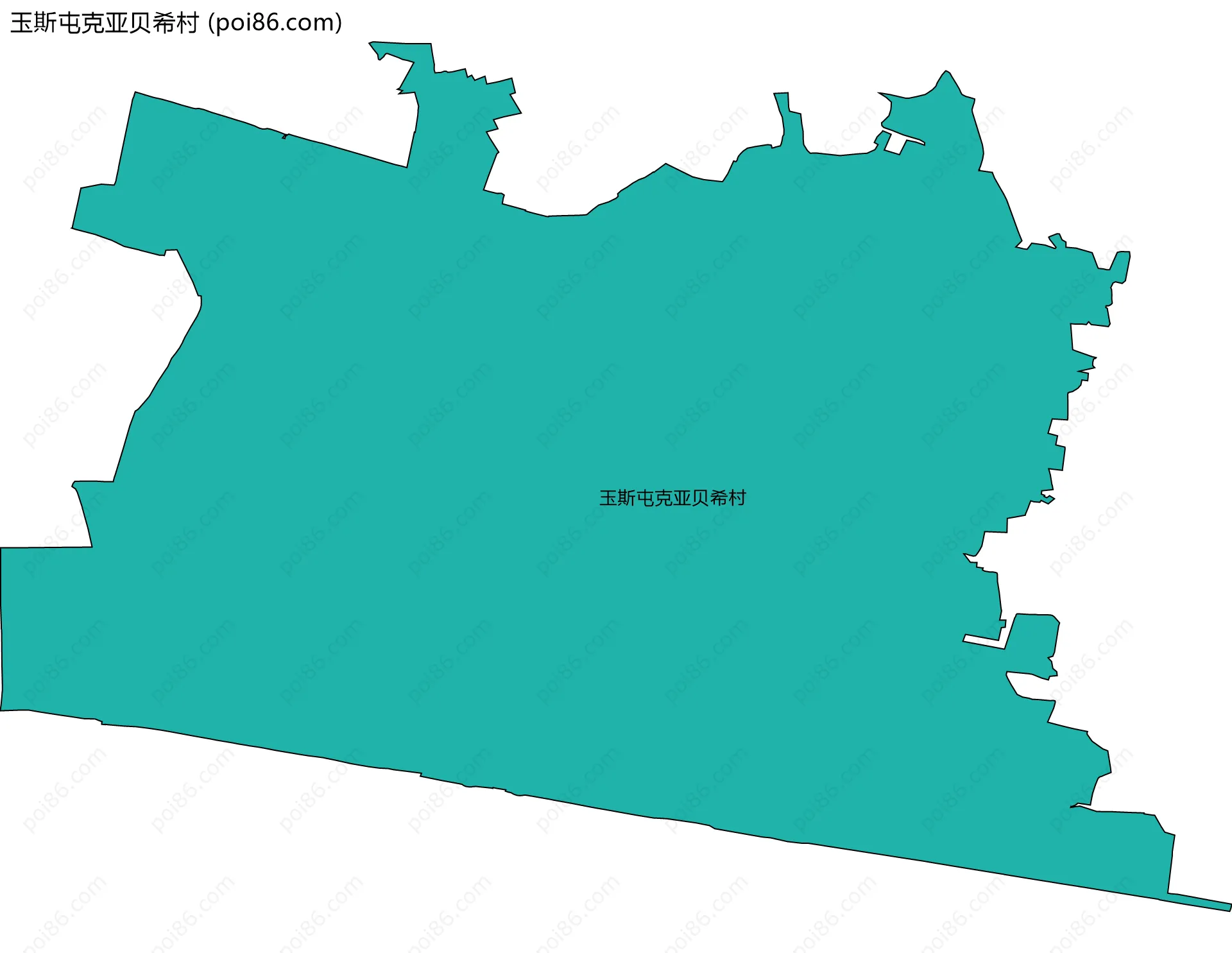 玉斯屯克亚贝希村边界地图