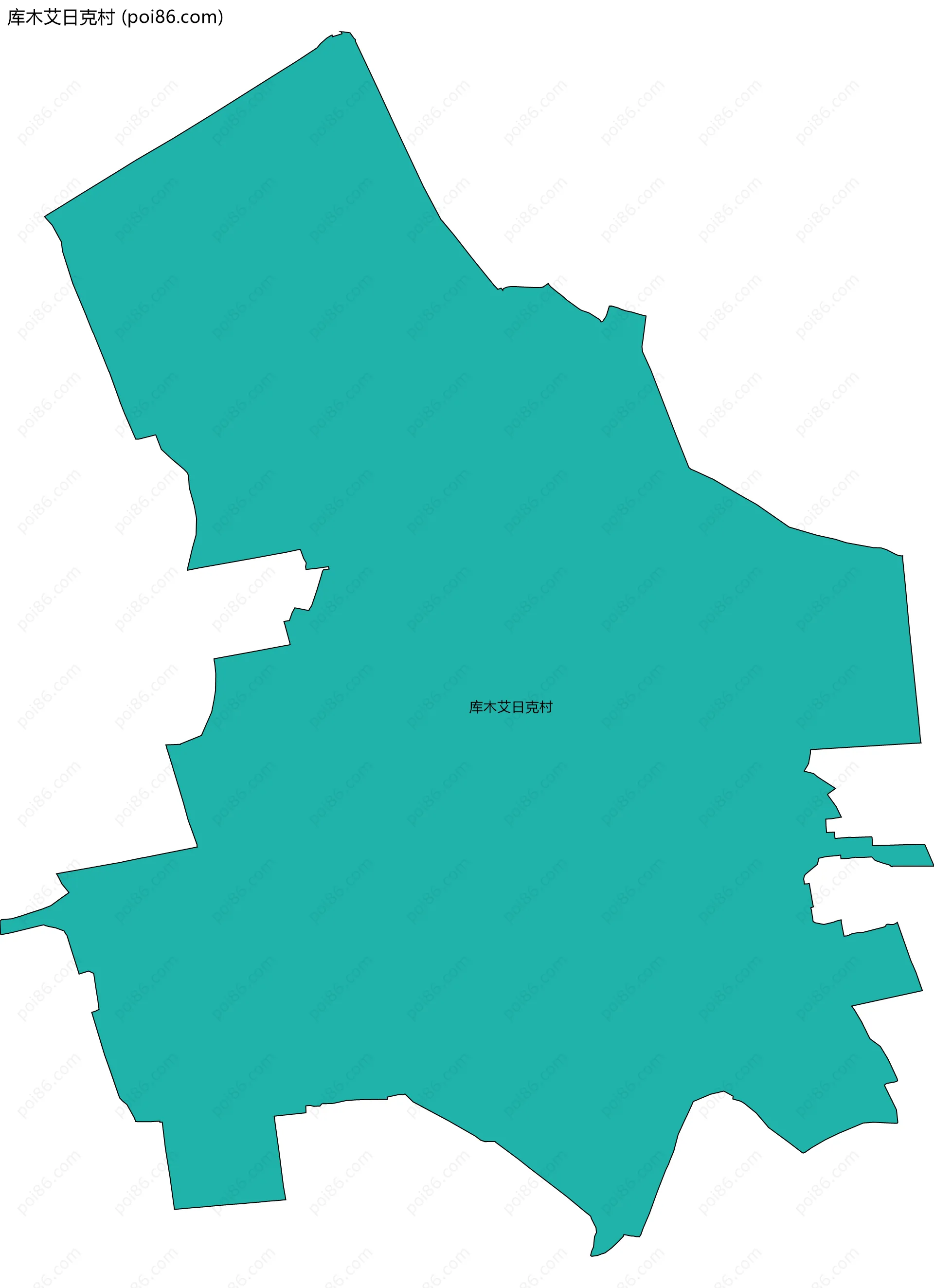 库木艾日克村边界地图