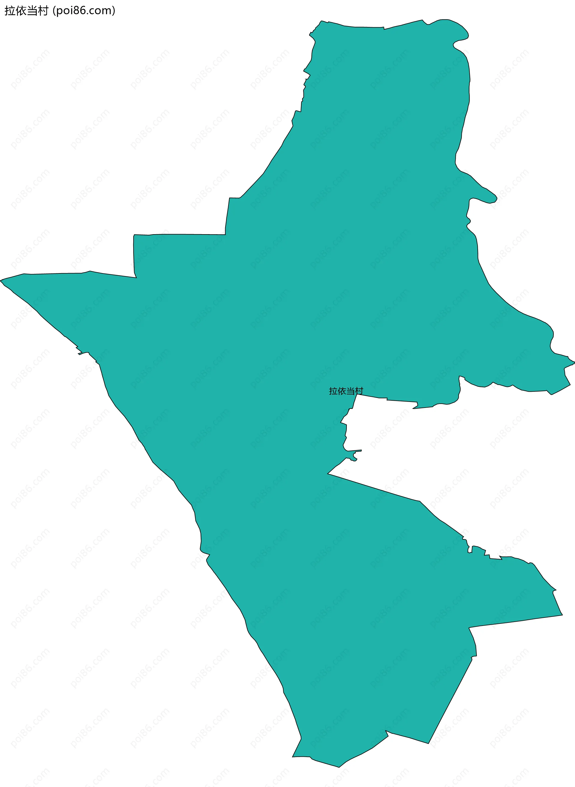 拉依当村边界地图