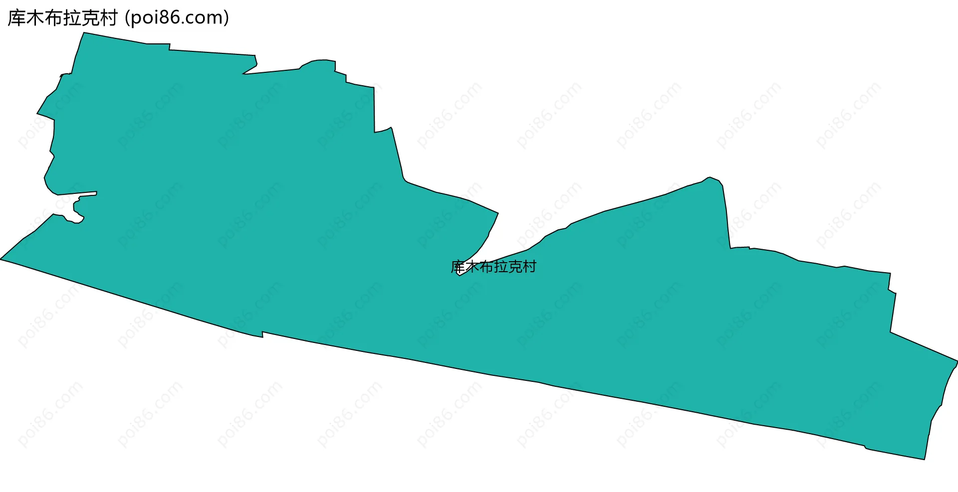 库木布拉克村边界地图