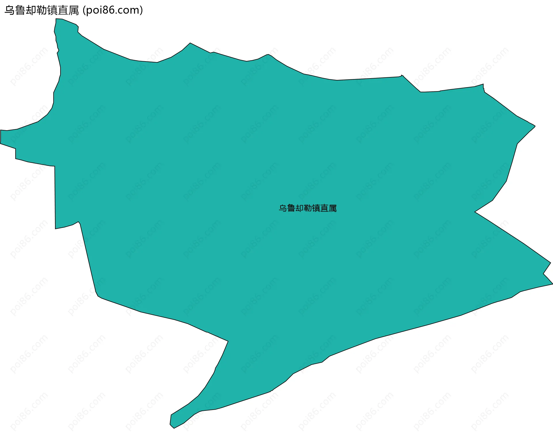 乌鲁却勒镇直属边界地图