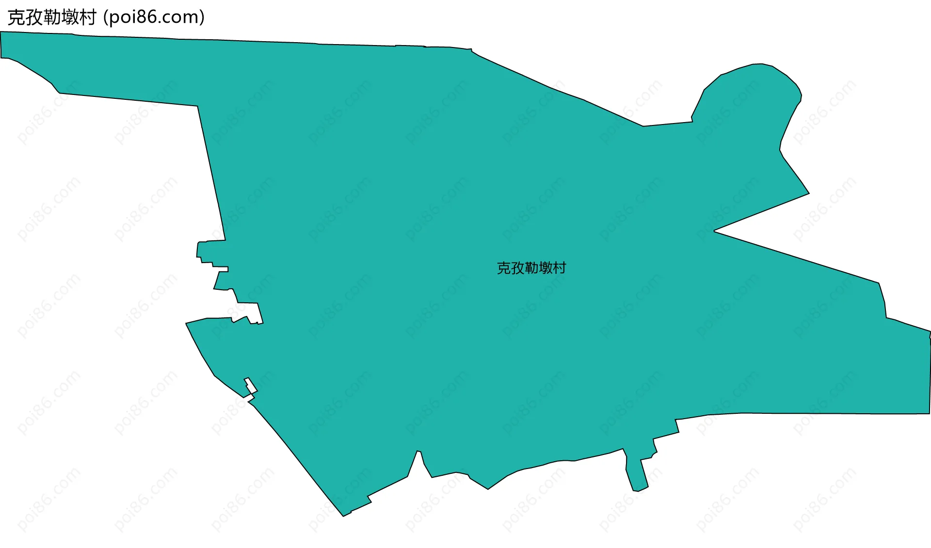 克孜勒墩村边界地图