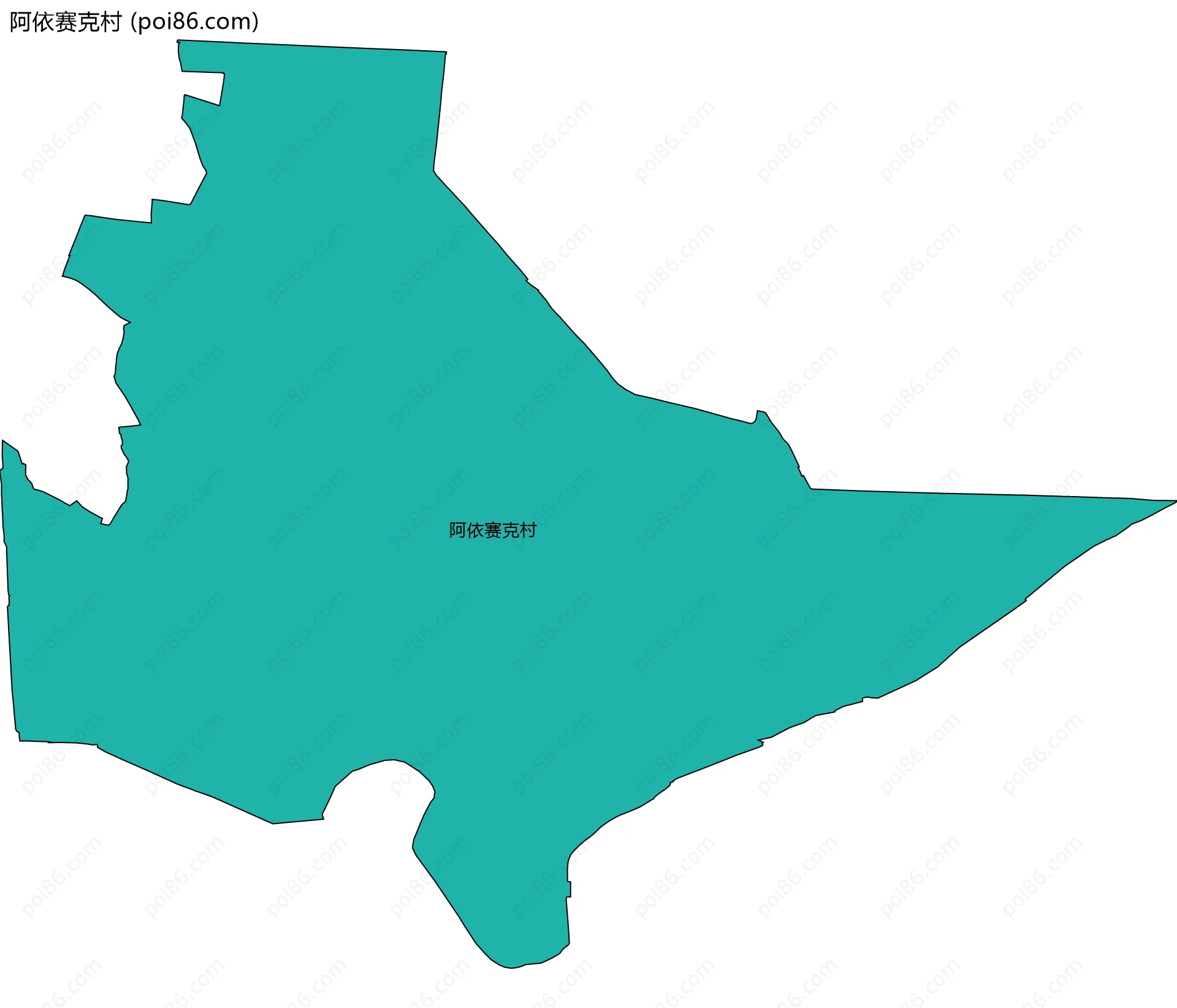 阿依赛克村边界地图