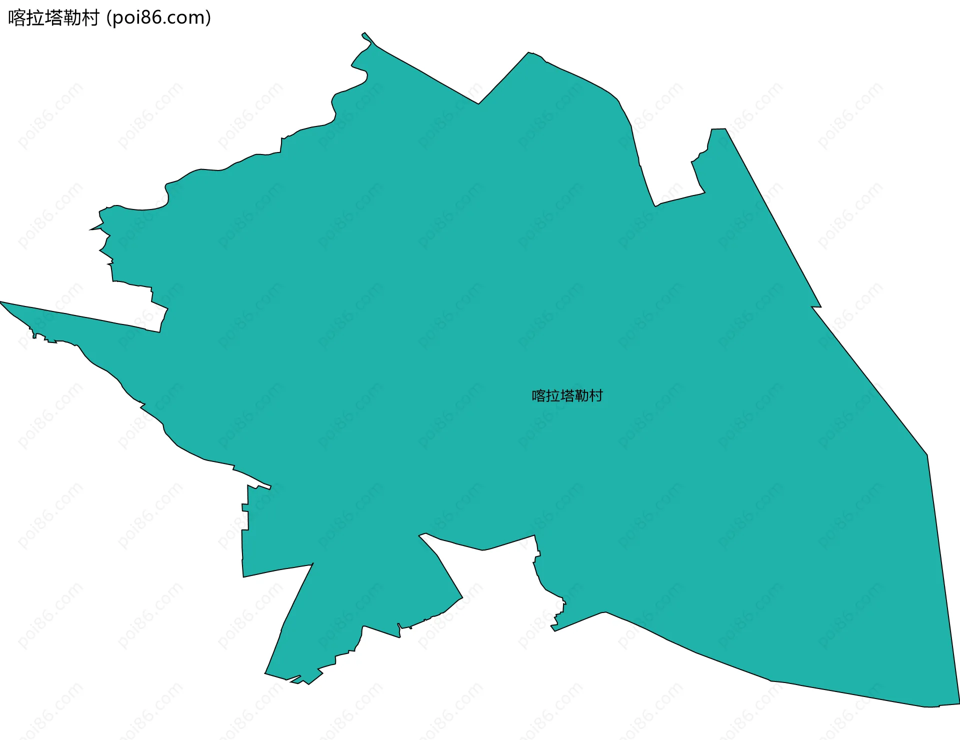 喀拉塔勒村边界地图