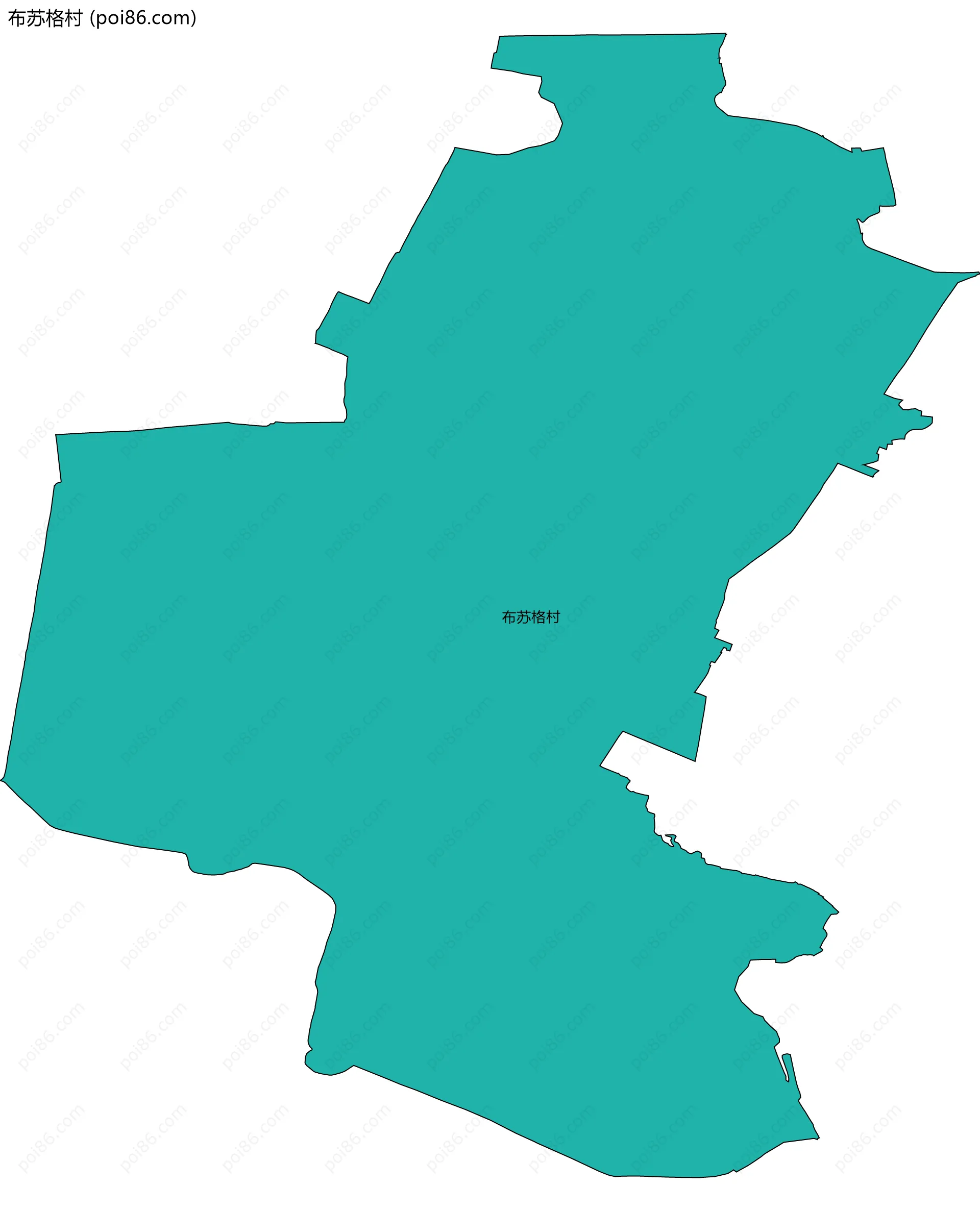 布苏格村边界地图