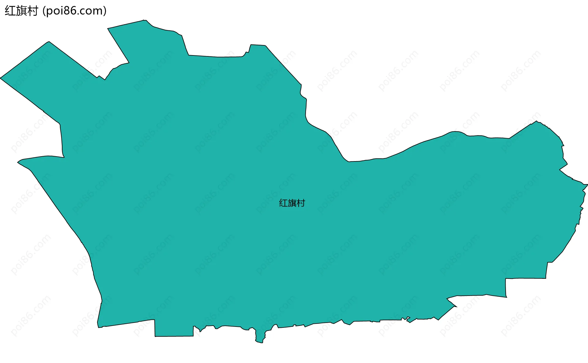 红旗村边界地图
