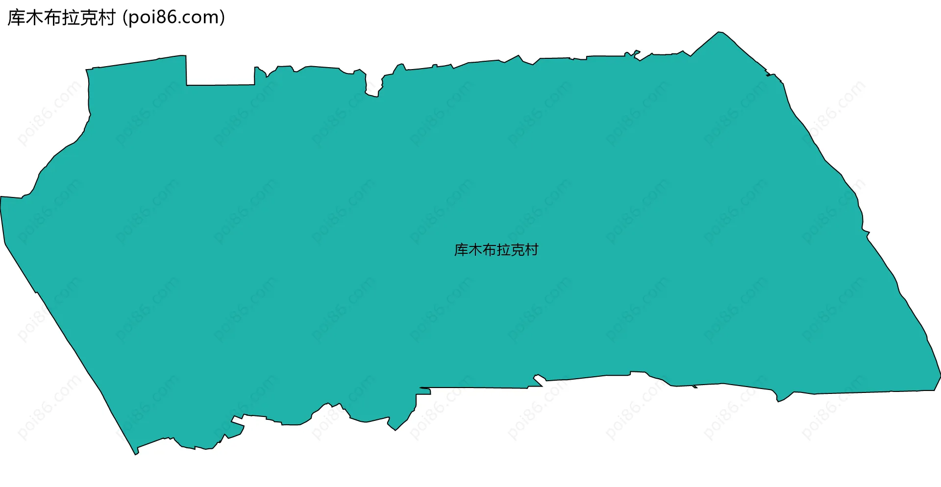 库木布拉克村边界地图