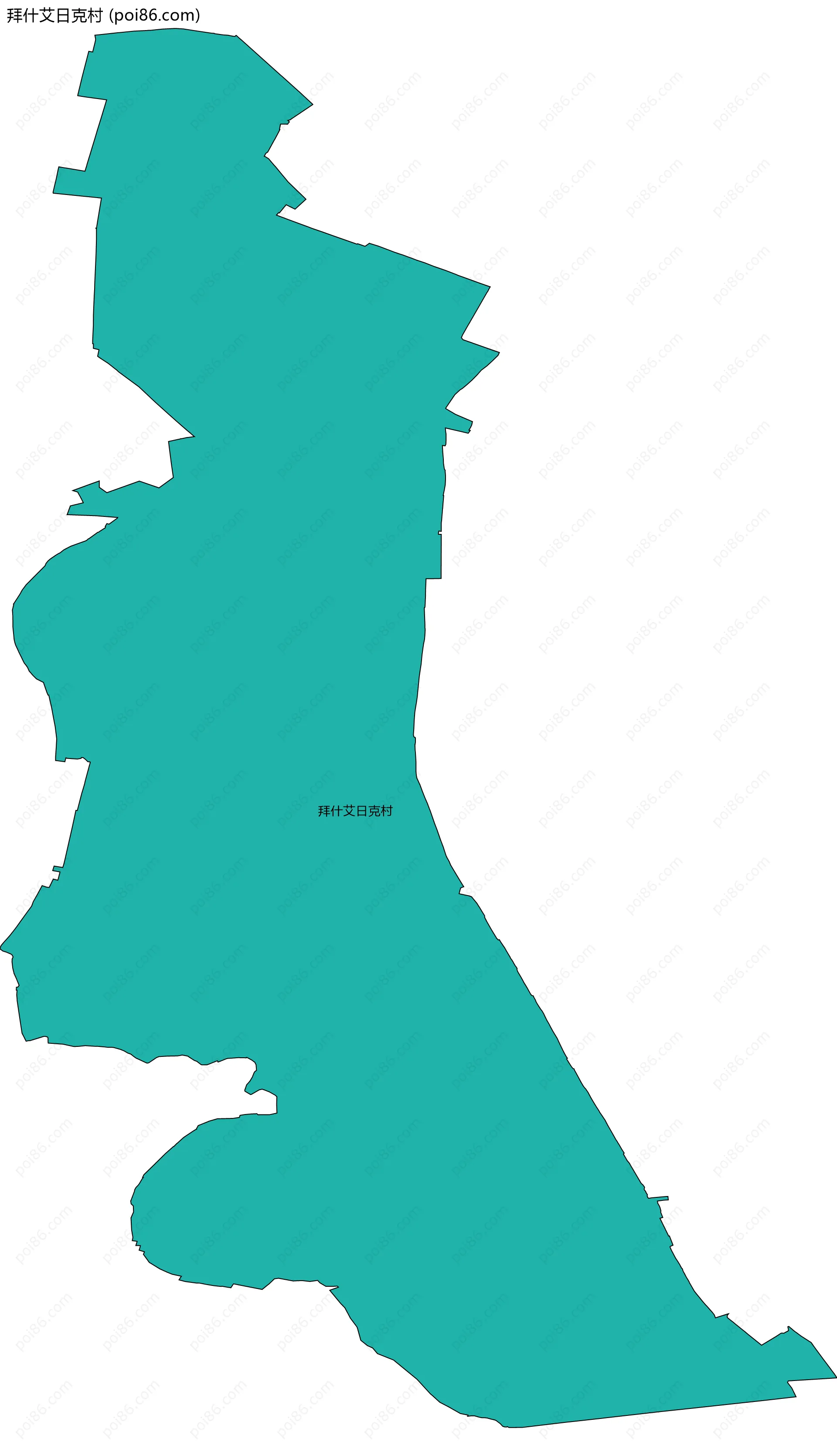 拜什艾日克村边界地图