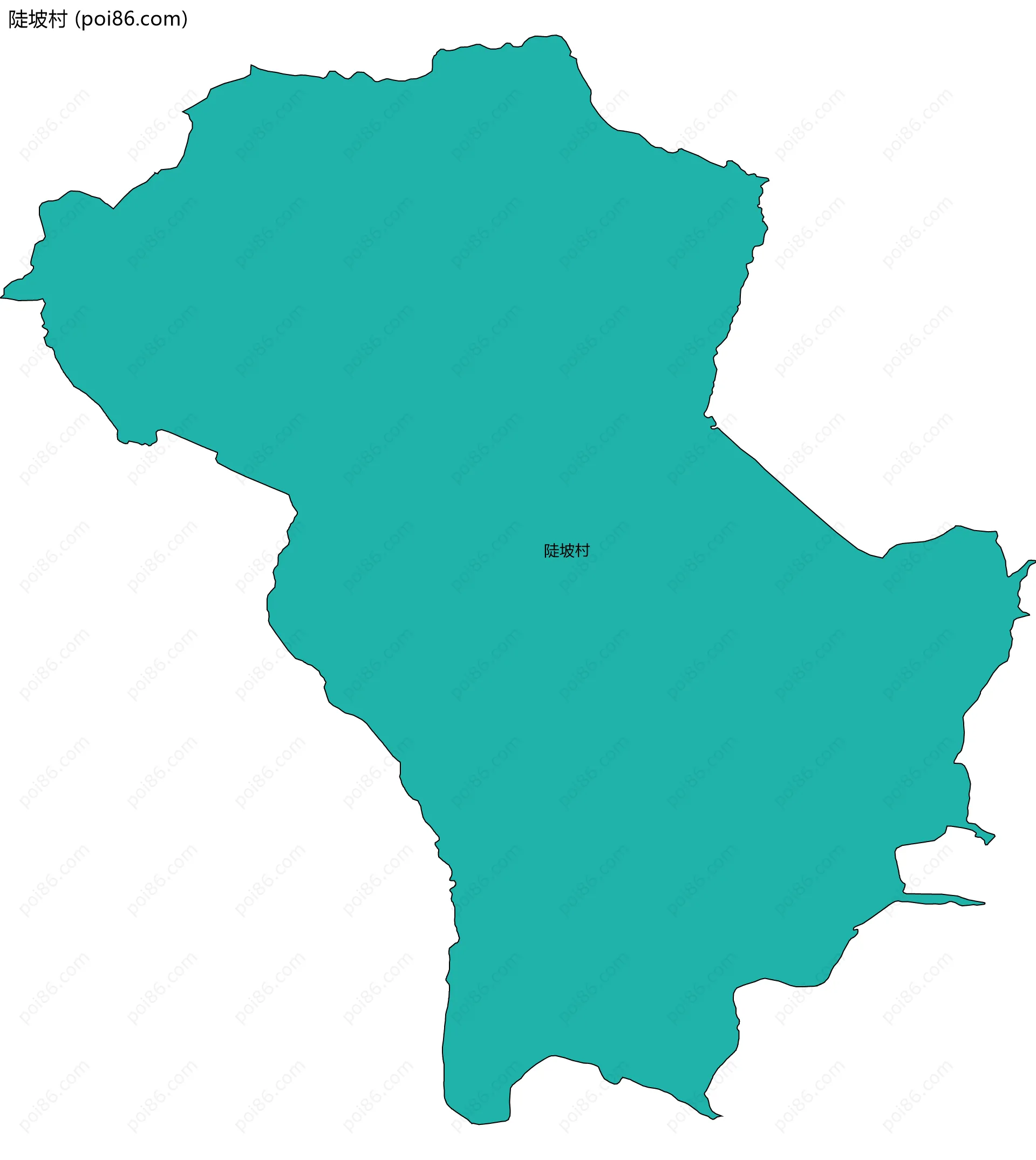 陡坡村边界地图