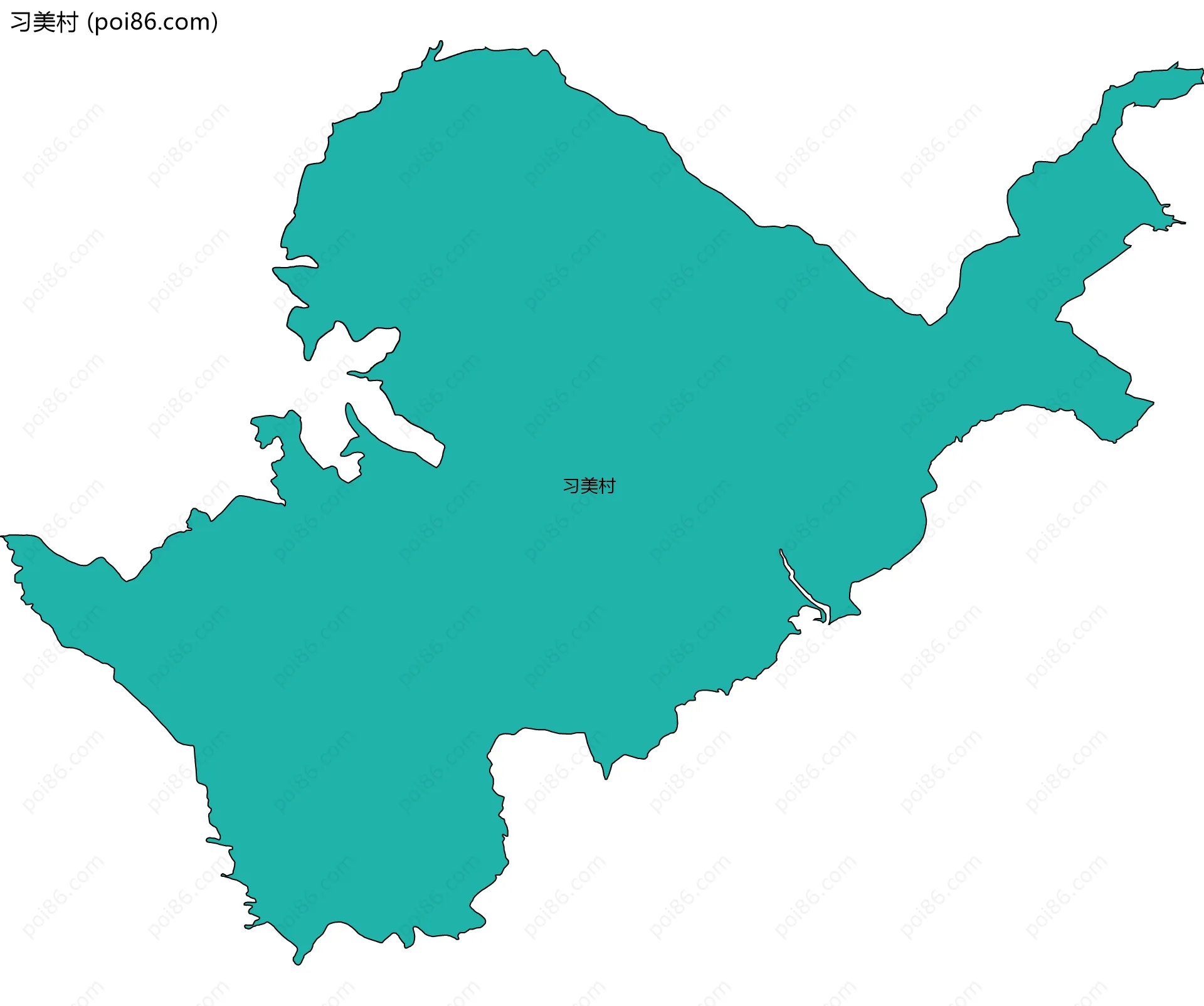 习美村边界地图