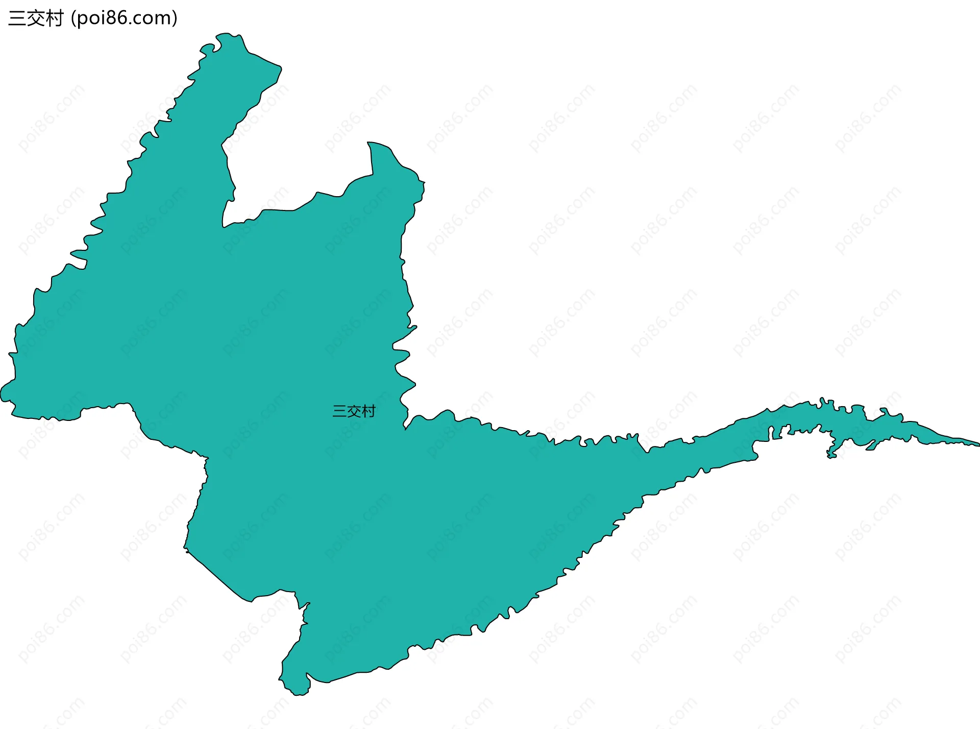 三交村边界地图