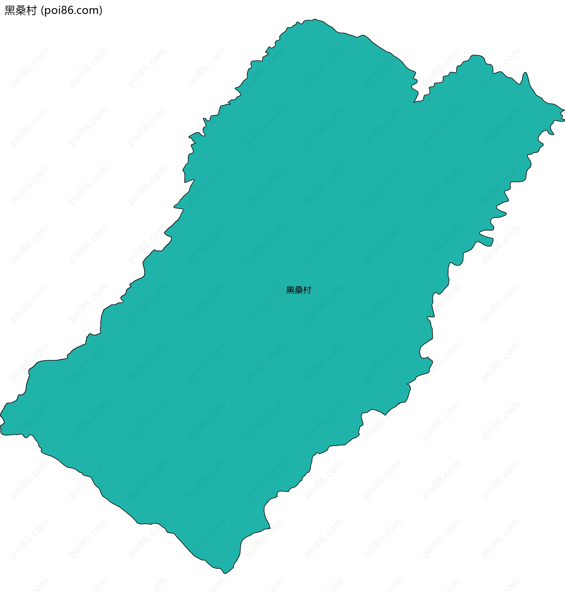 黑桑村边界地图