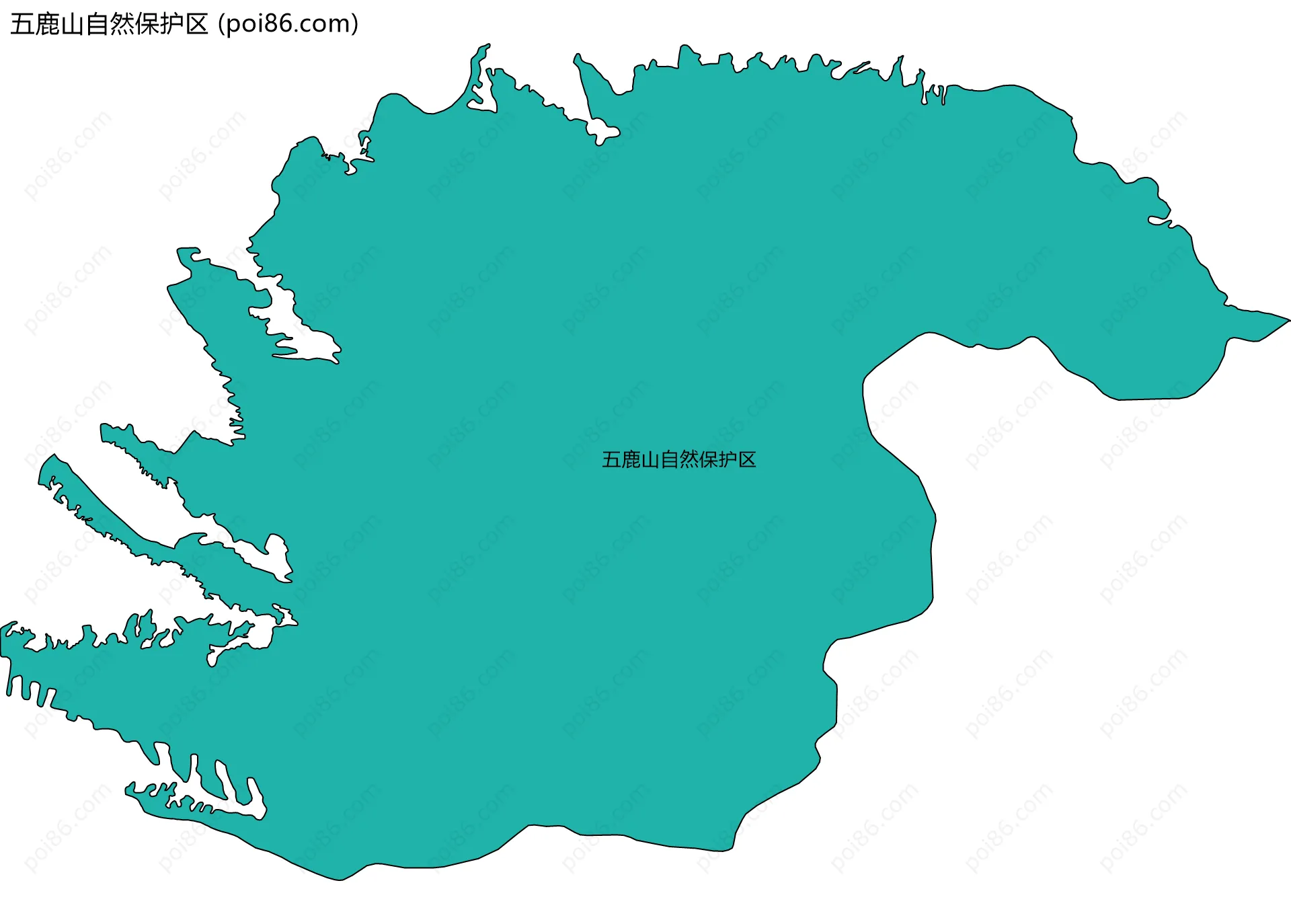 五鹿山自然保护区边界地图