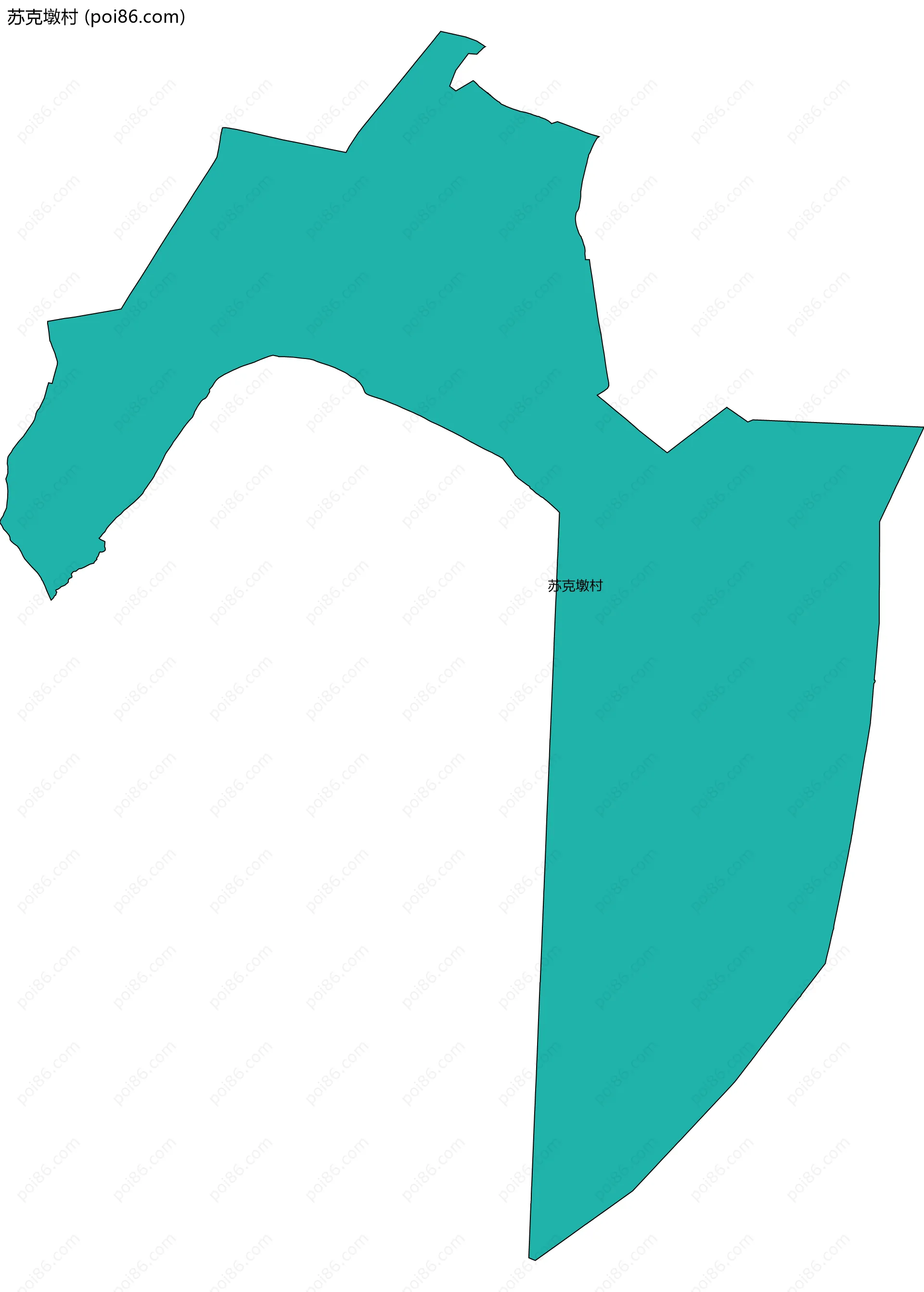 苏克墩村边界地图