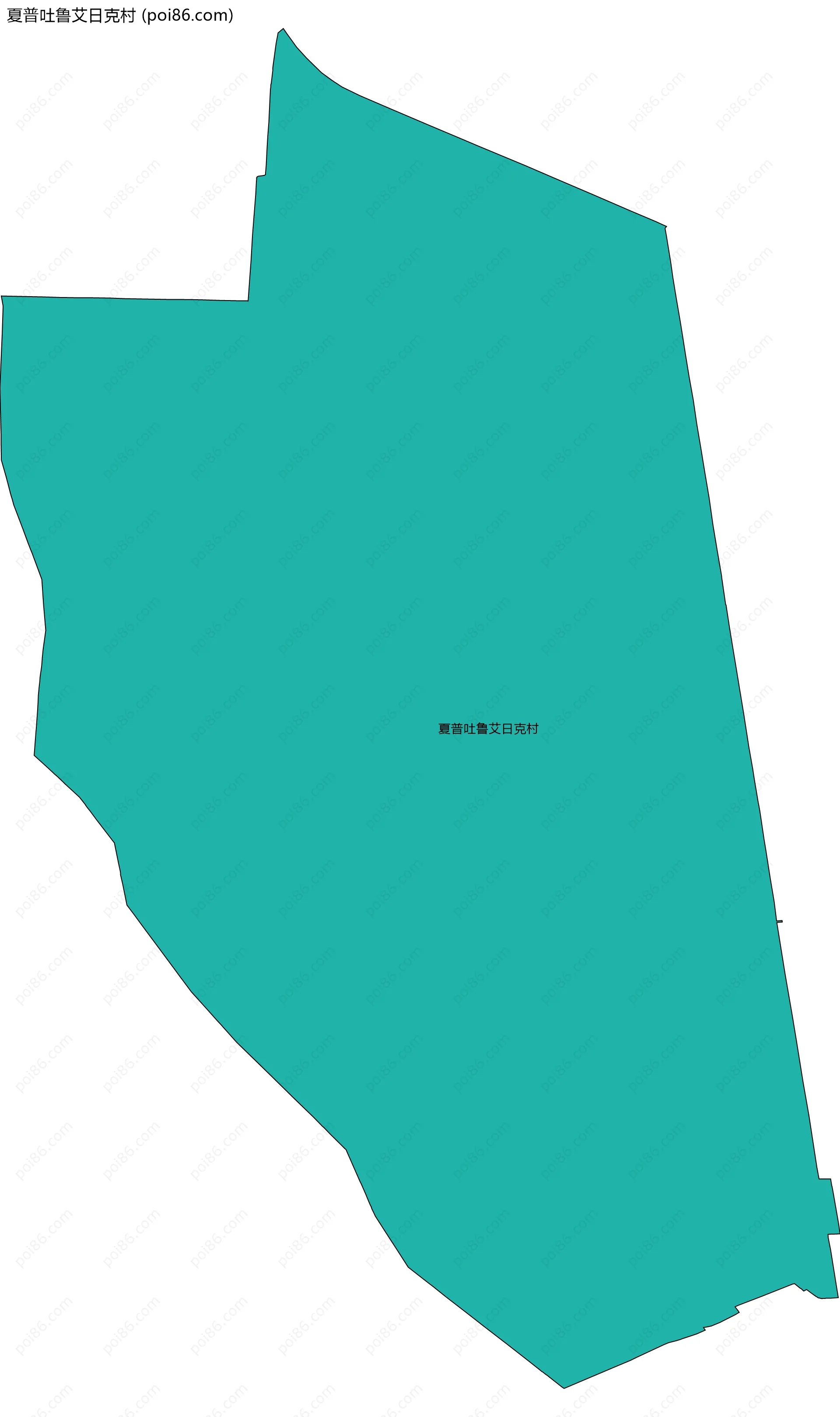 夏普吐鲁艾日克村边界地图