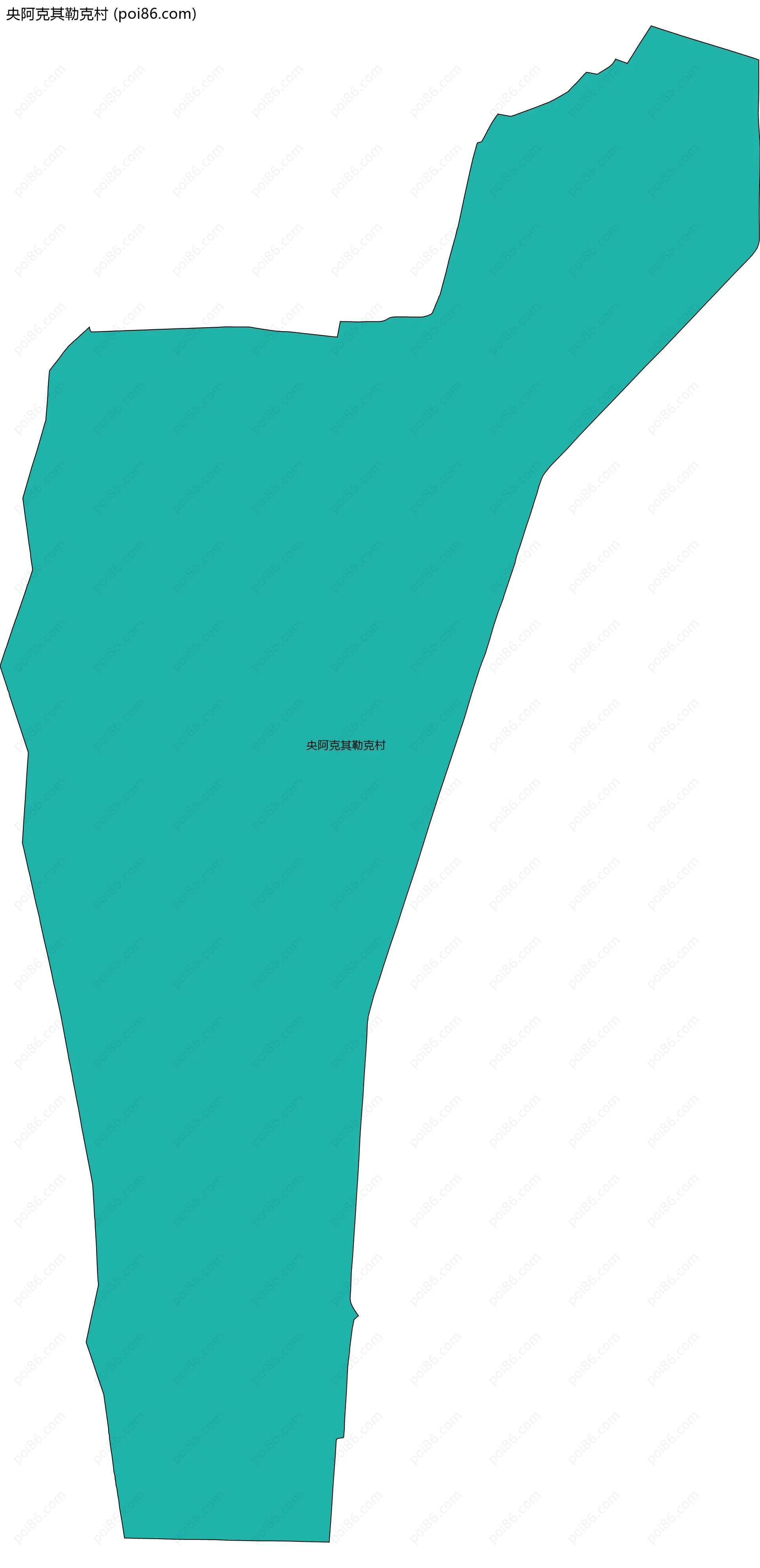 央阿克其勒克村边界地图