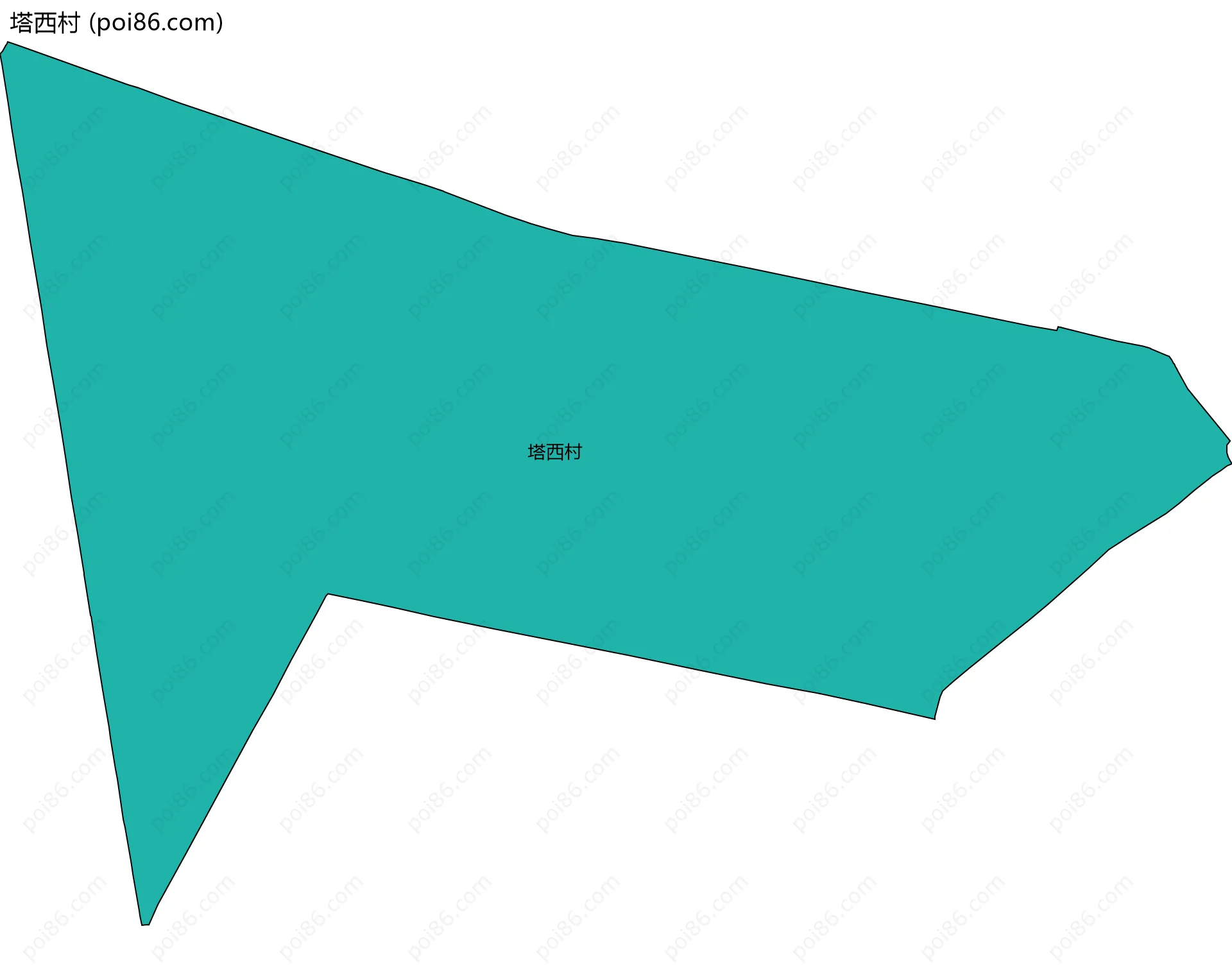 塔西村边界地图