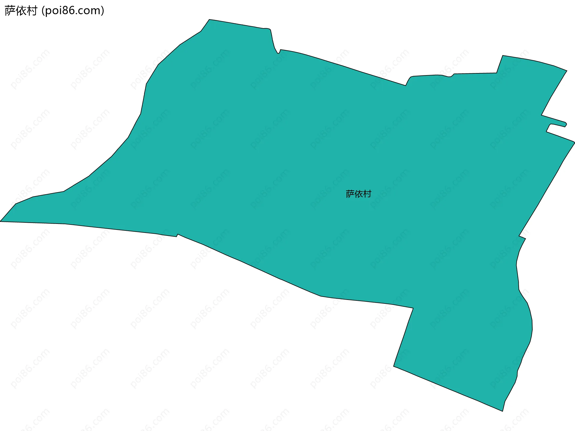 萨依村边界地图