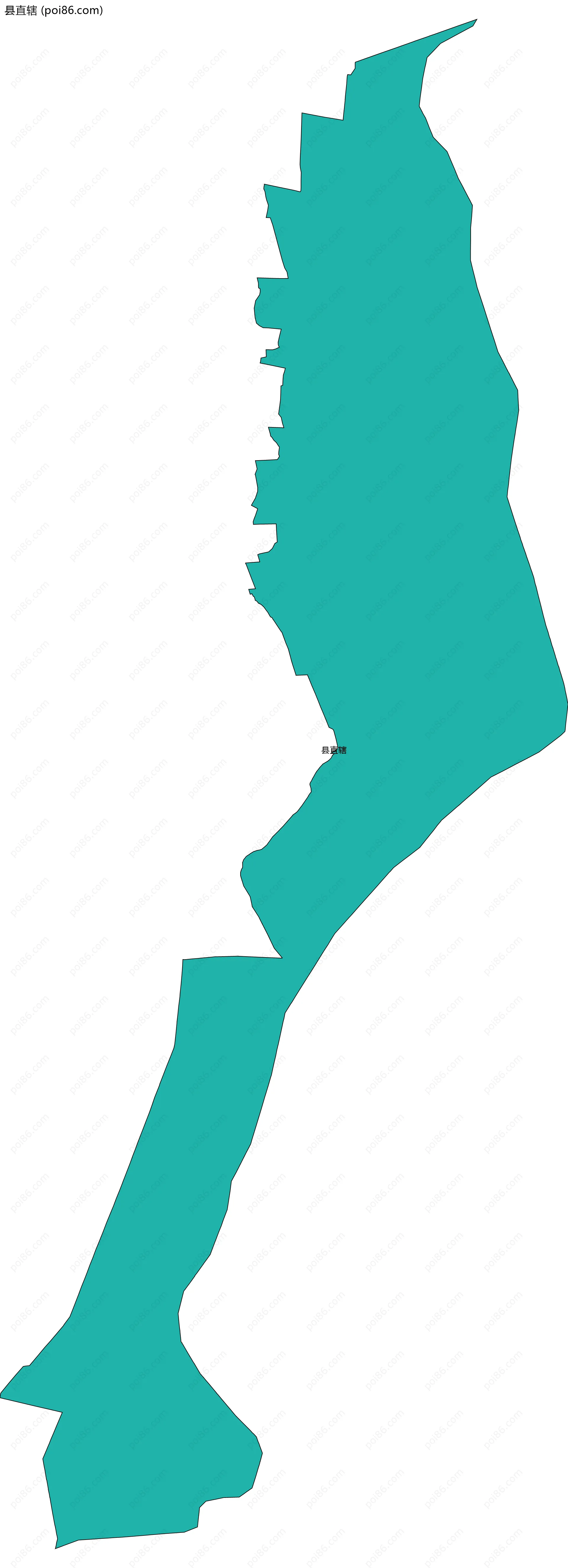 县直辖边界地图