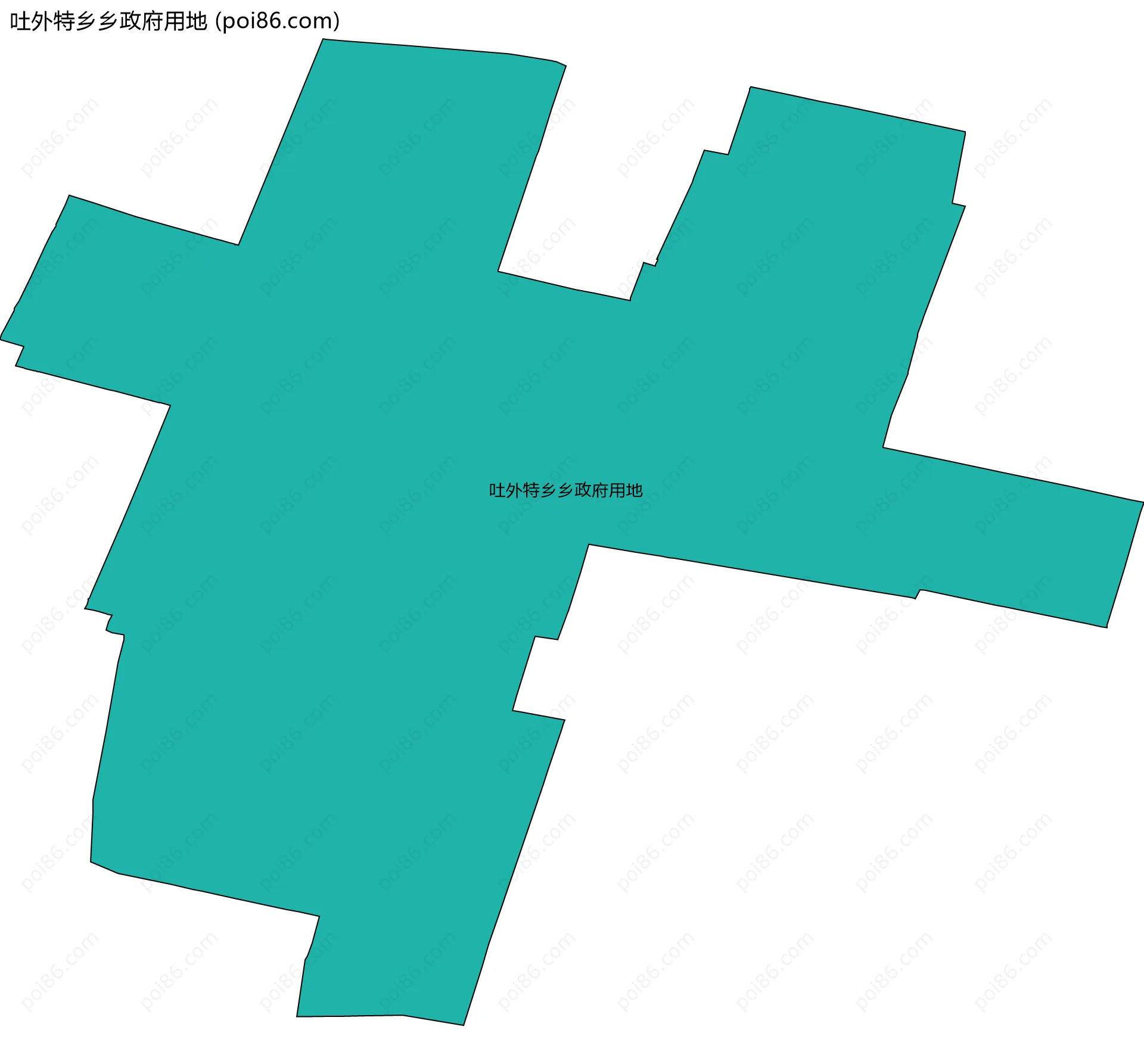 吐外特乡乡政府用地边界地图
