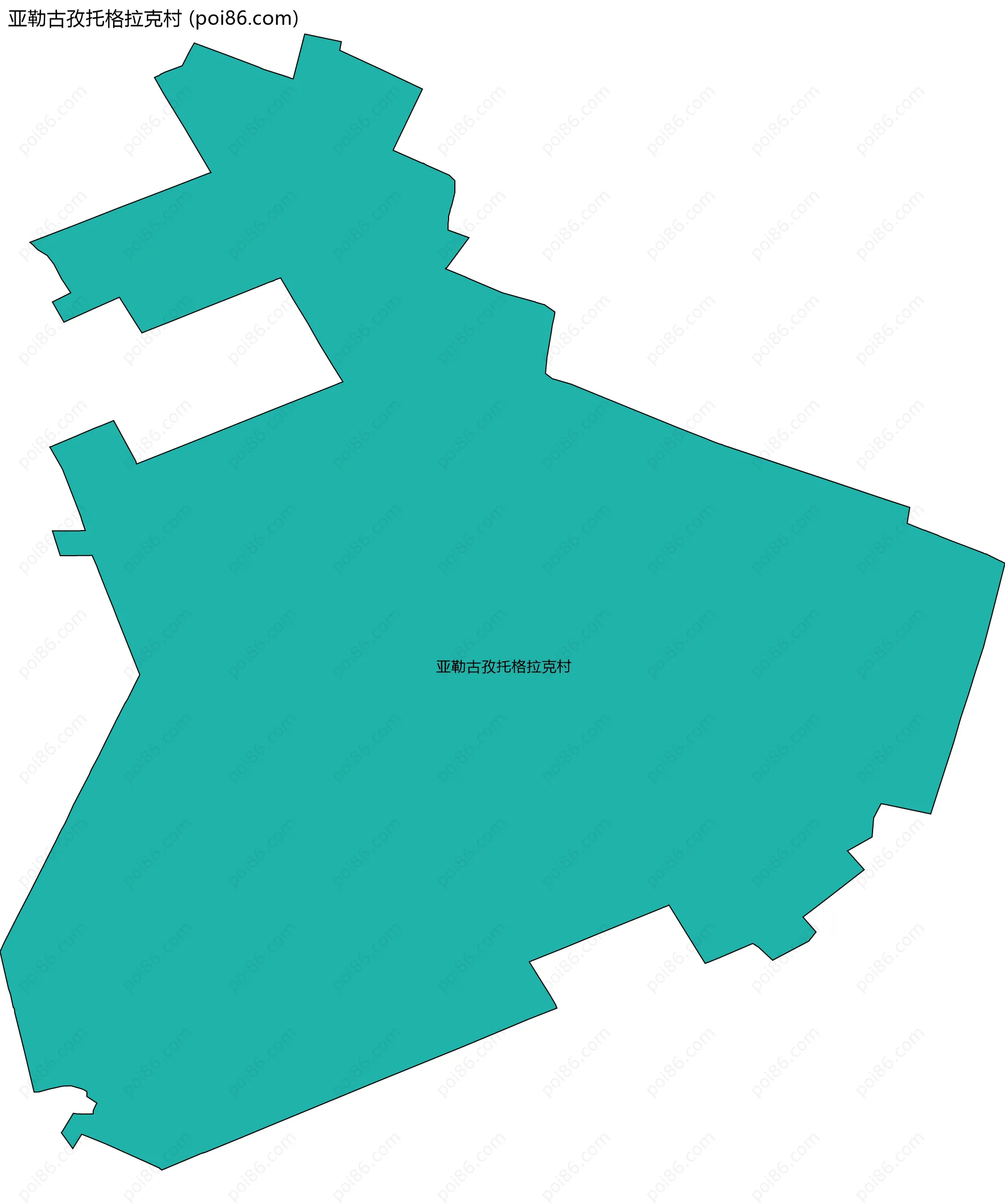 亚勒古孜托格拉克村边界地图