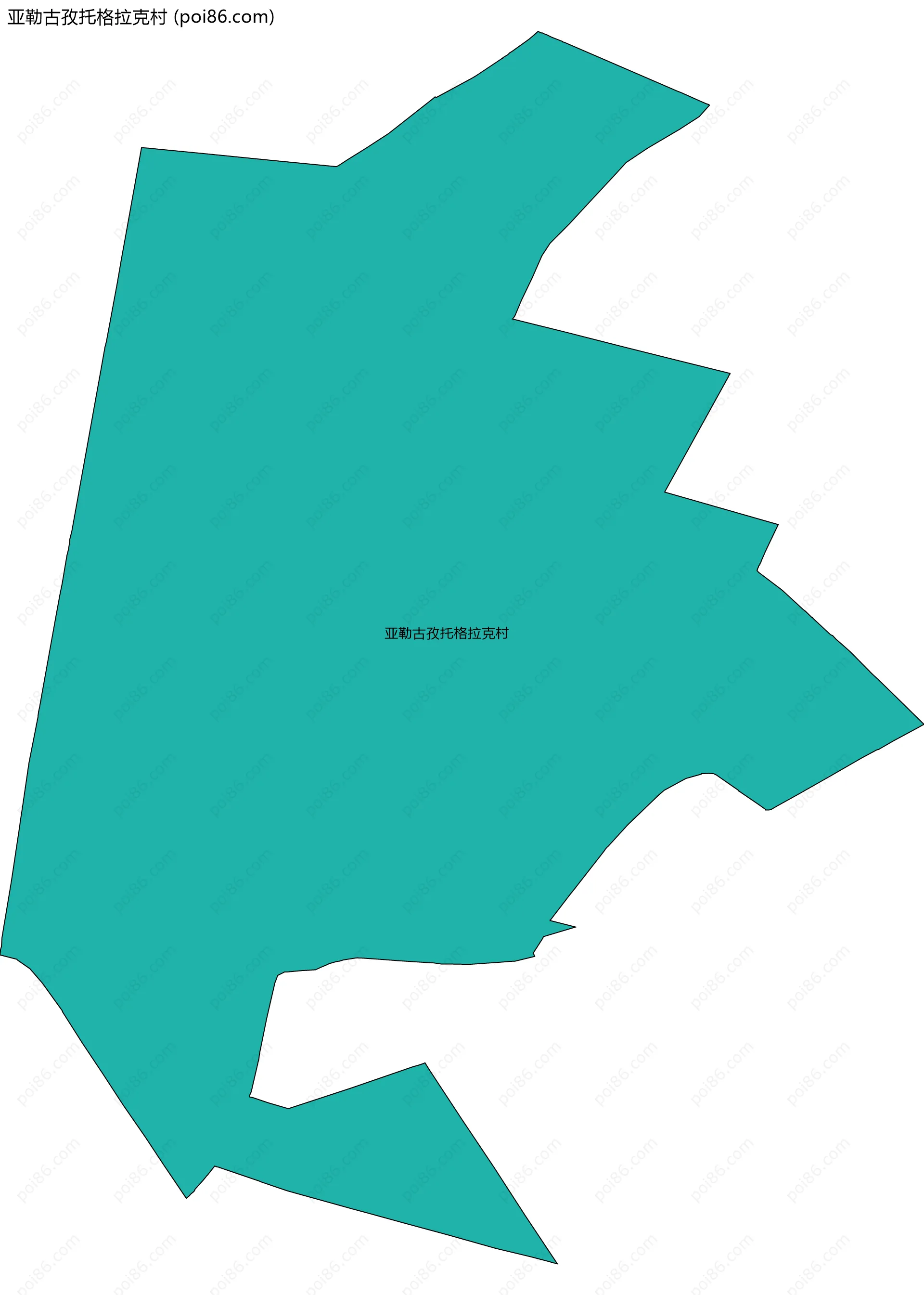 亚勒古孜托格拉克村边界地图